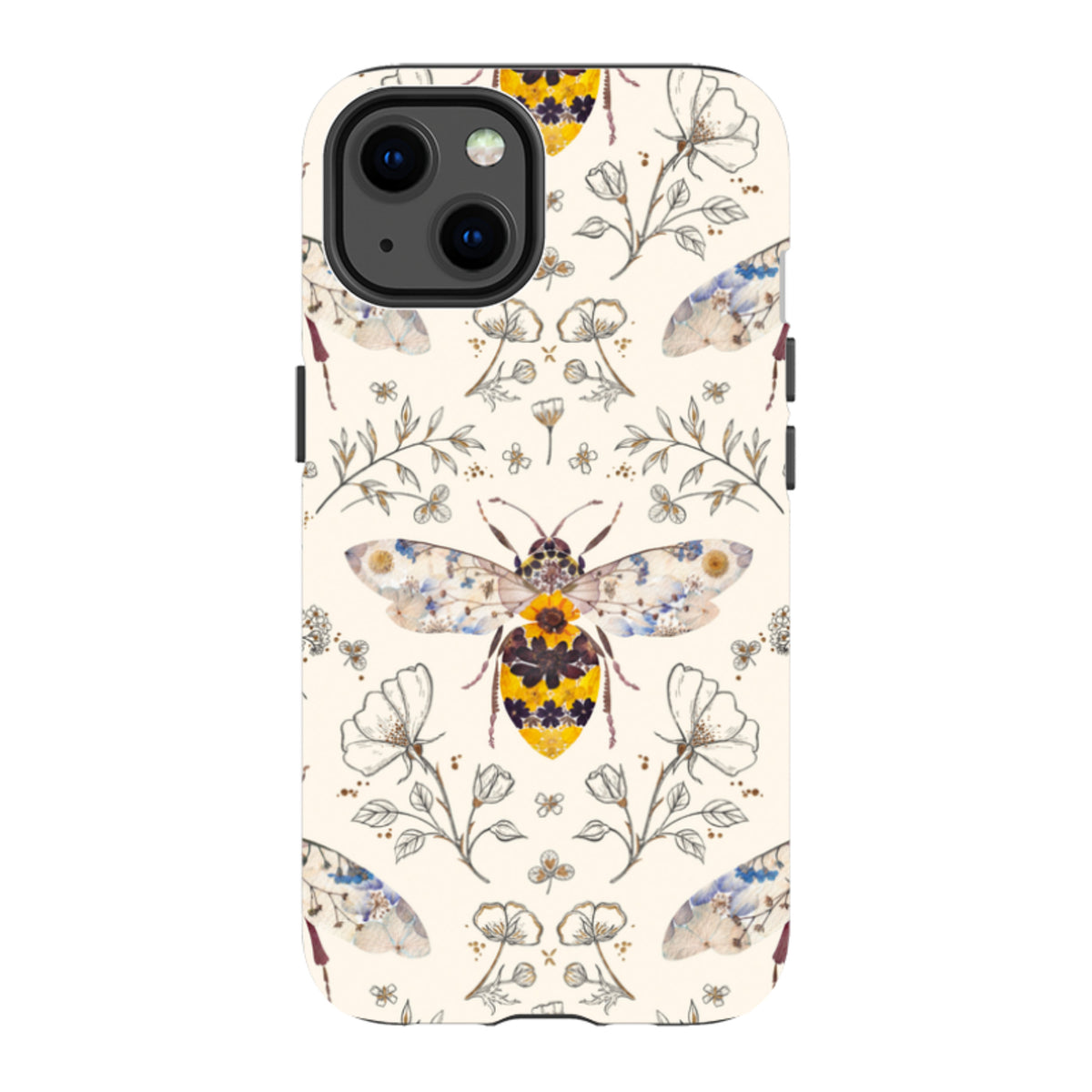 iPhone Tough Case - Alabaster Bumble Bee By Helen Ahpornsiri