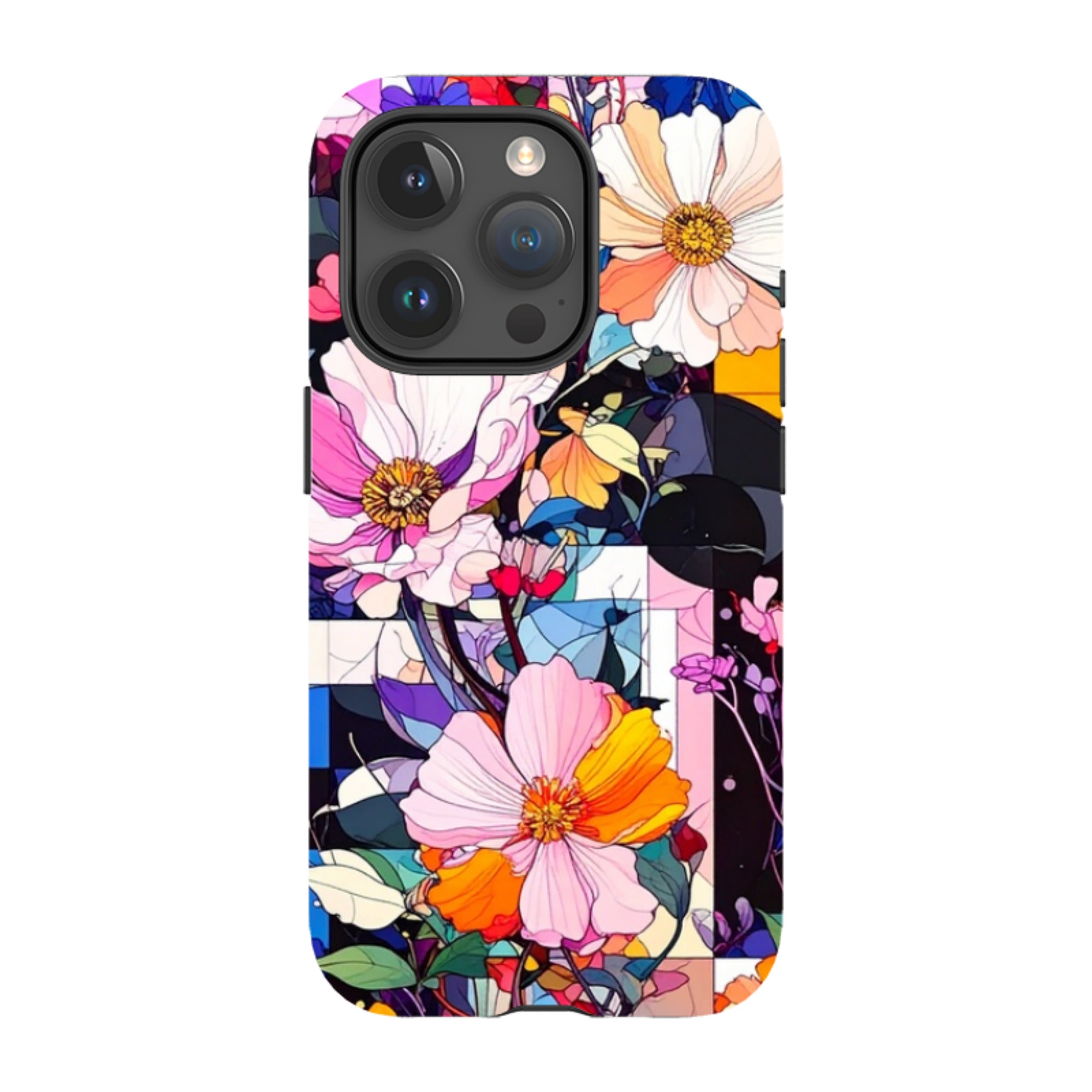 iPhone Tough Case - Block Floral