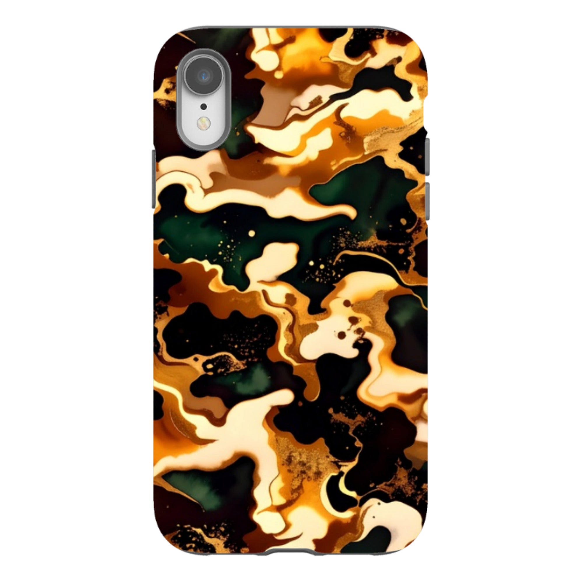 iPhone Tough Case - Green Fire Marble