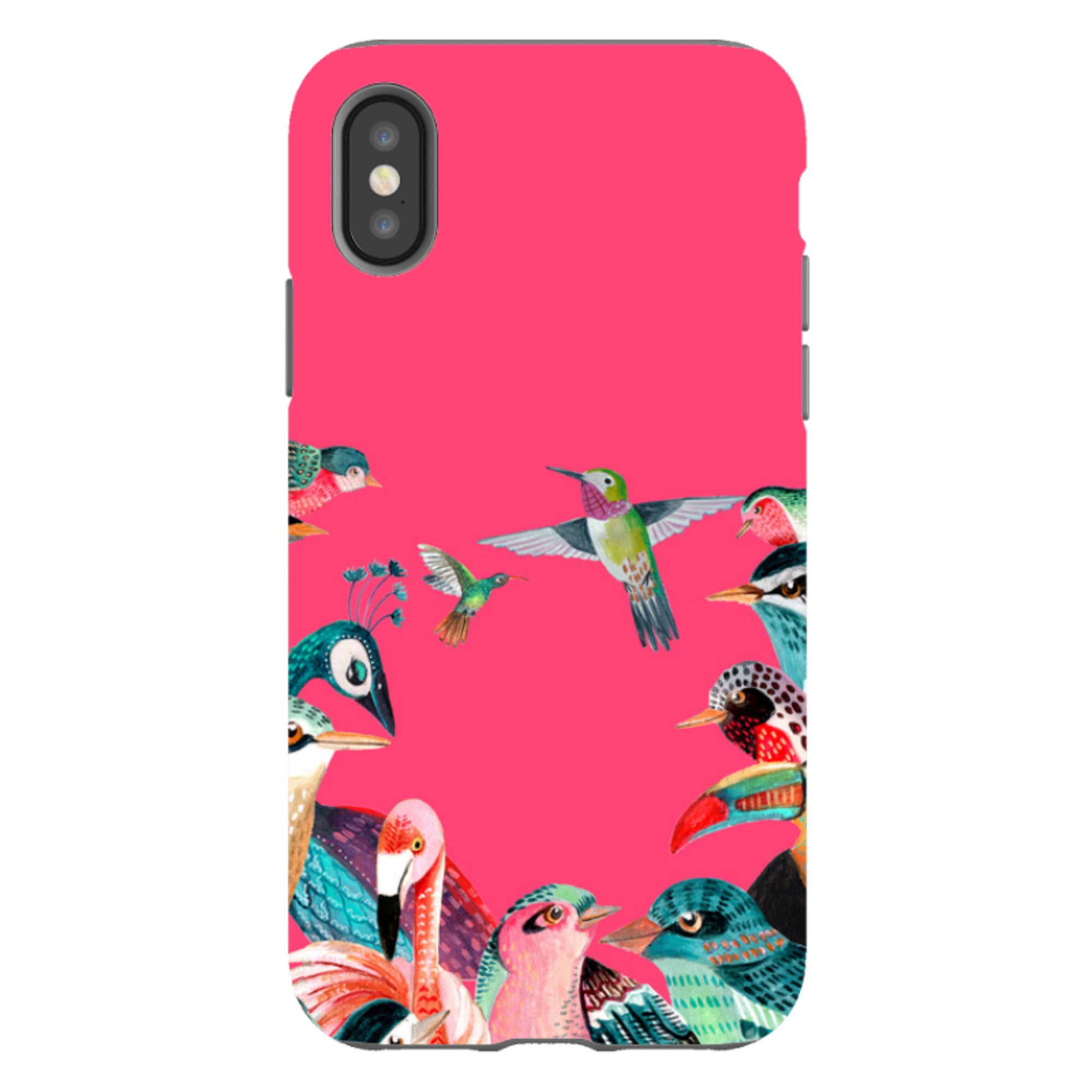 iPhone Tough Case - Pink Birds By Caroline Bonne Muller