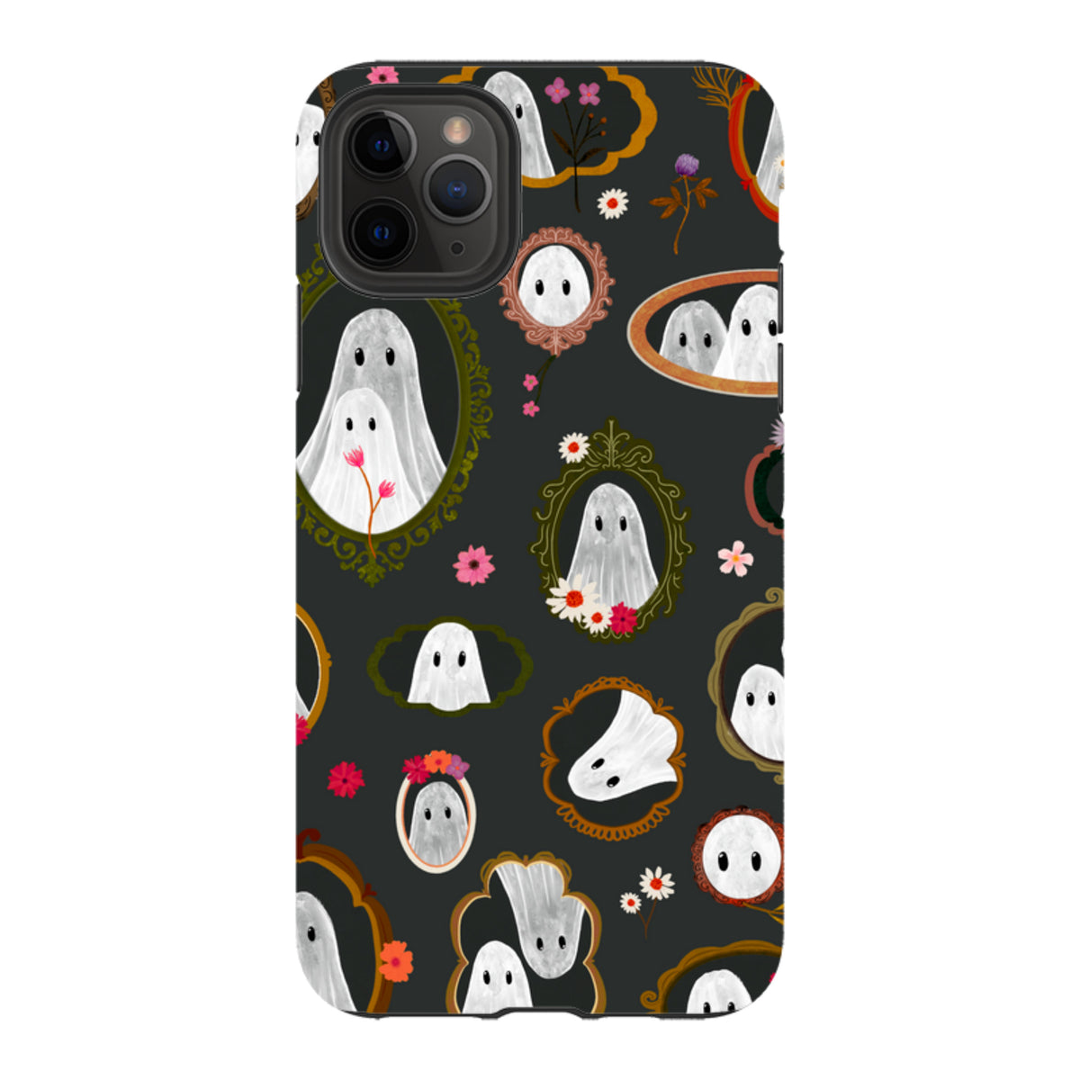iPhone Tough Case - Framed Ghosts - Charcoal By Katherine Quinn