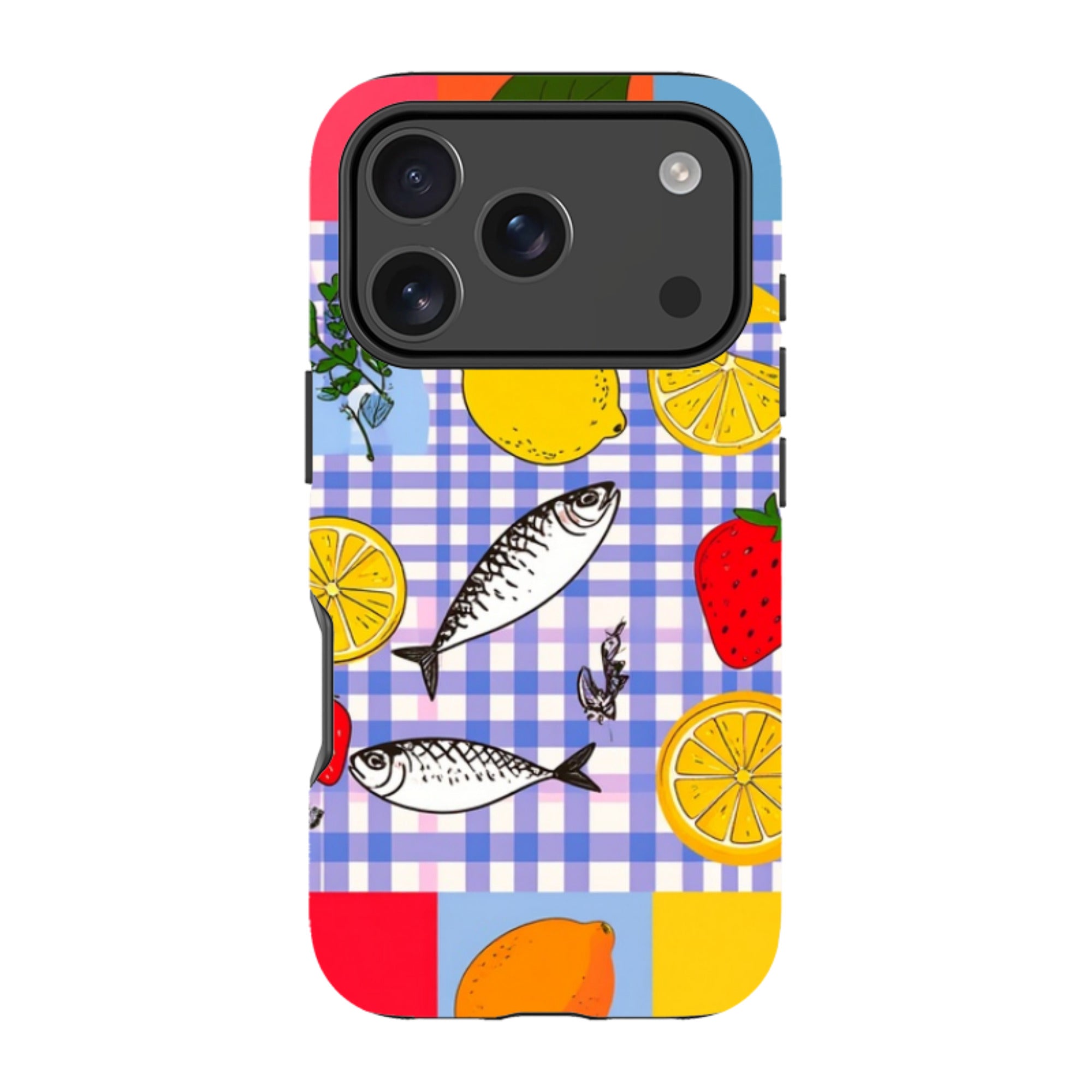 iPhone Tough Case - Sardines and Checks