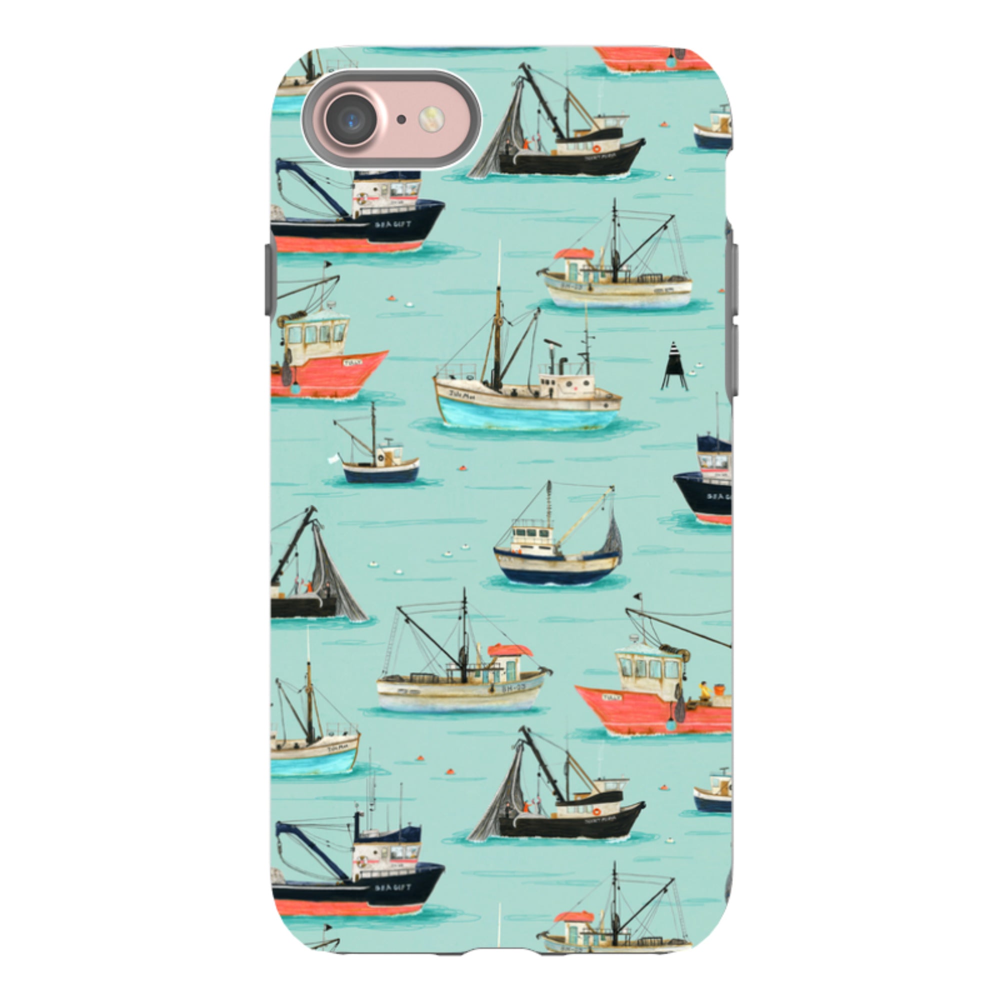 iPhone Tough Case - Fishing Boats By Katherine Quinn