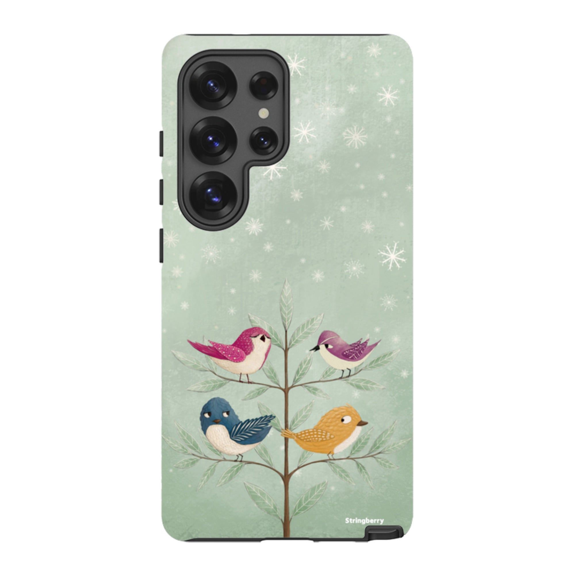 Samsung Tough Case - Garden Birds Aqua By Maja Lindberg