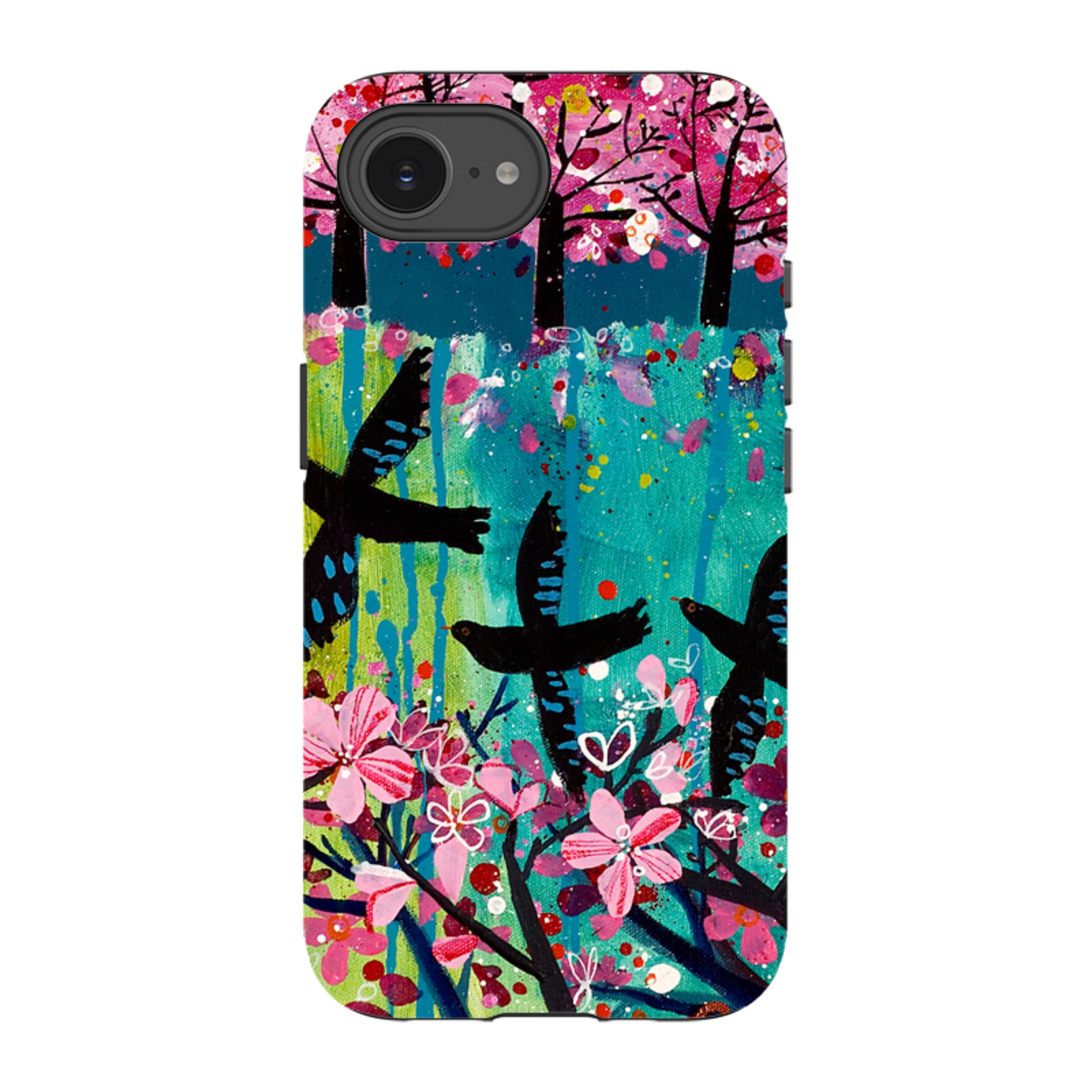 iPhone Tough Case - Blackbirds By Claire West