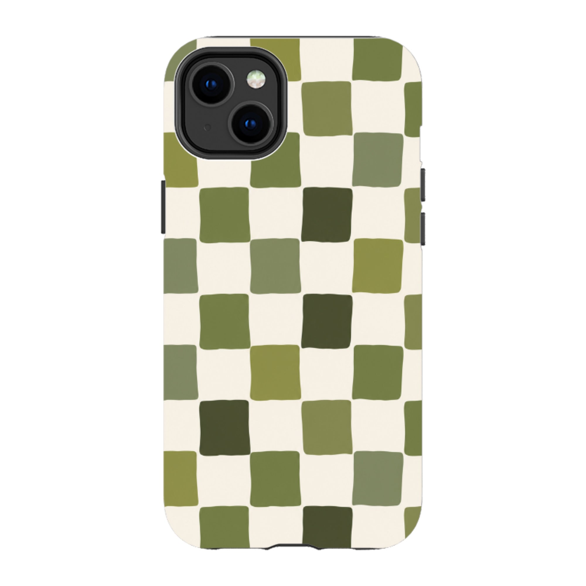 iPhone Tough Case - Green Checkerboard