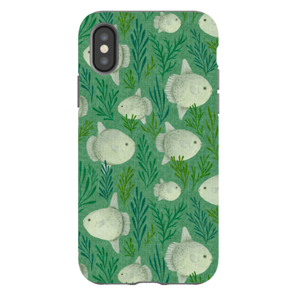 iPhone Tough Case - Sunfish green By Katherine Quinn