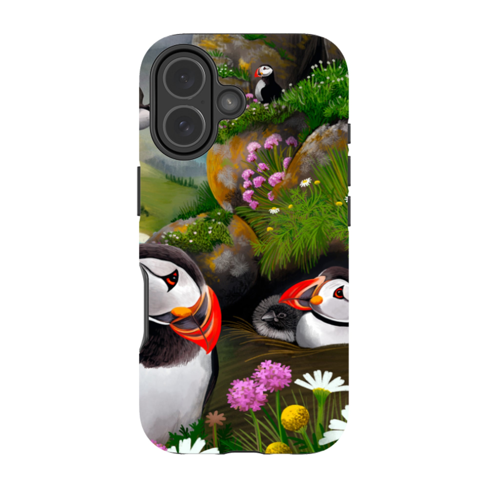 iPhone Tough Case - Puffin Family By Anna Stead