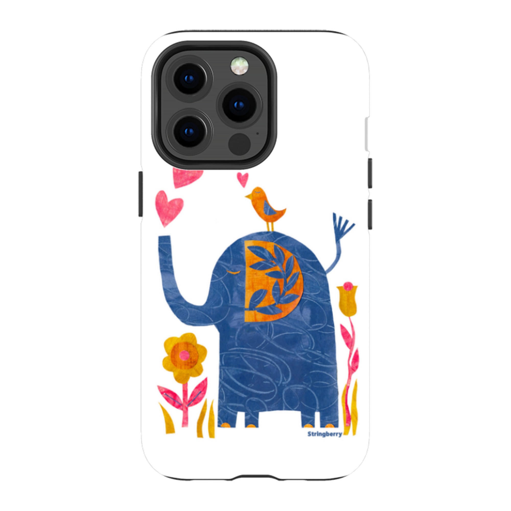 iPhone Tough Case - Elephant In Love By Tracey English