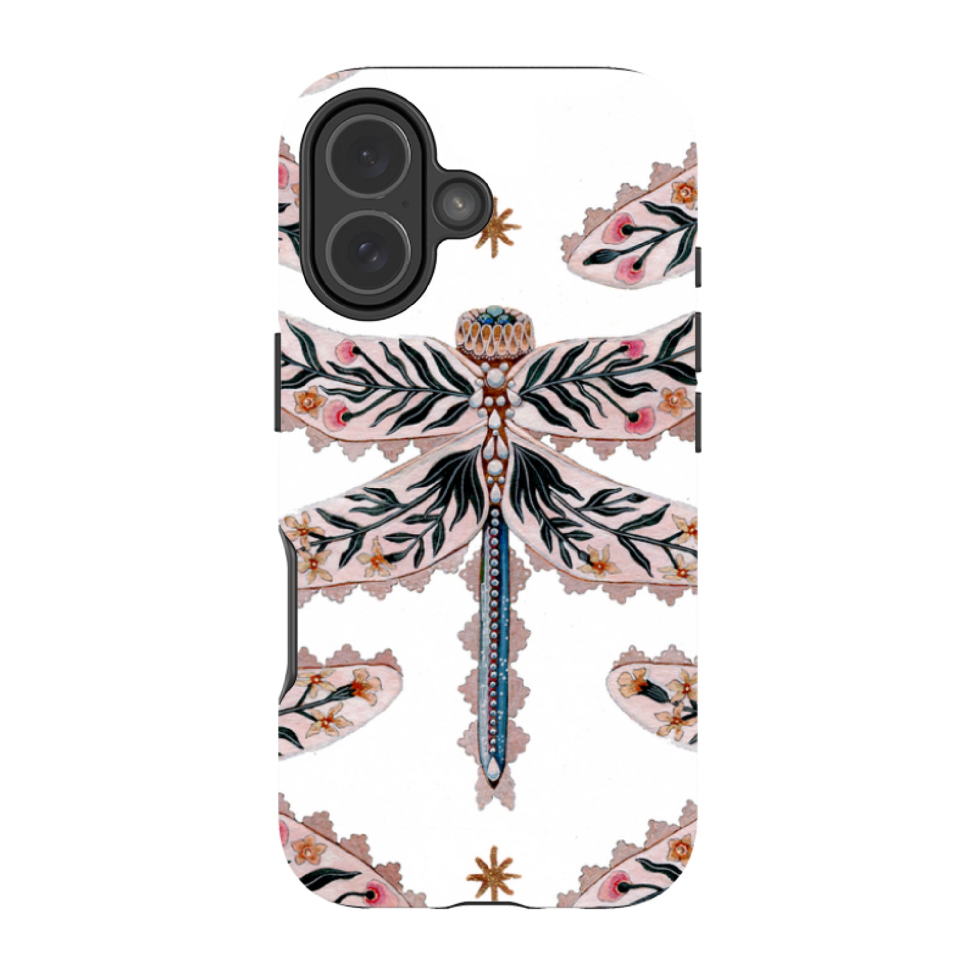 iPhone MagSafe Tough Case -  Dragonfly Pattern By Maria Matos
