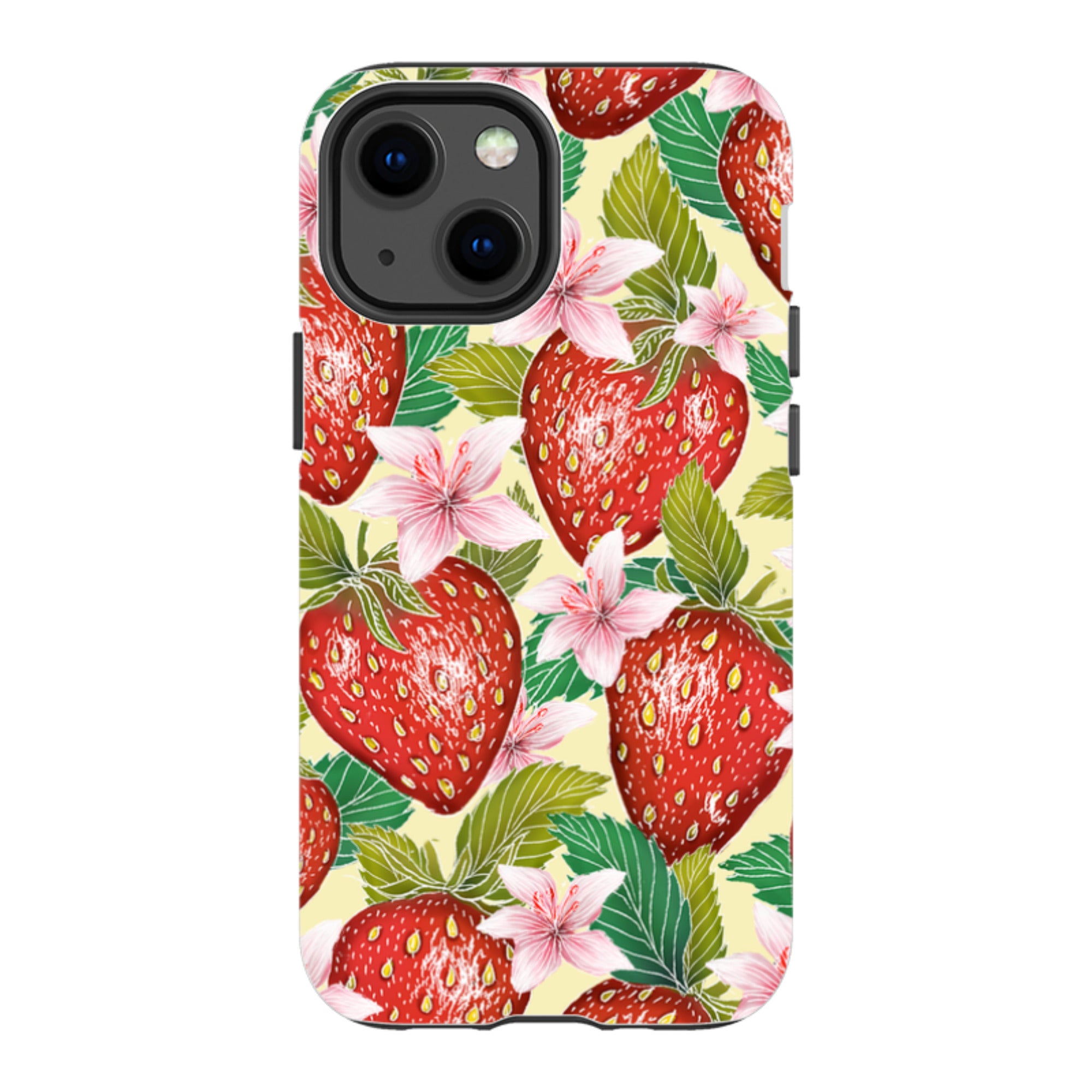 iPhone Tough Case - Yellow Strawberries By Catherine Rowe