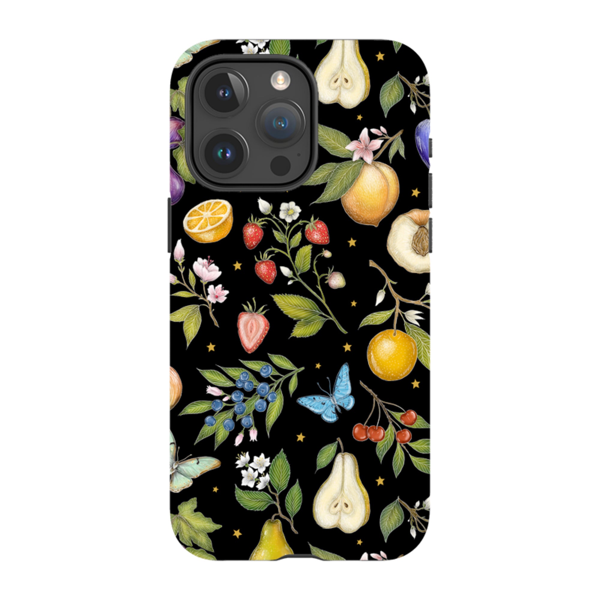 iPhone MagSafe Tough Case -  Black Fruits By Catherine Rowe
