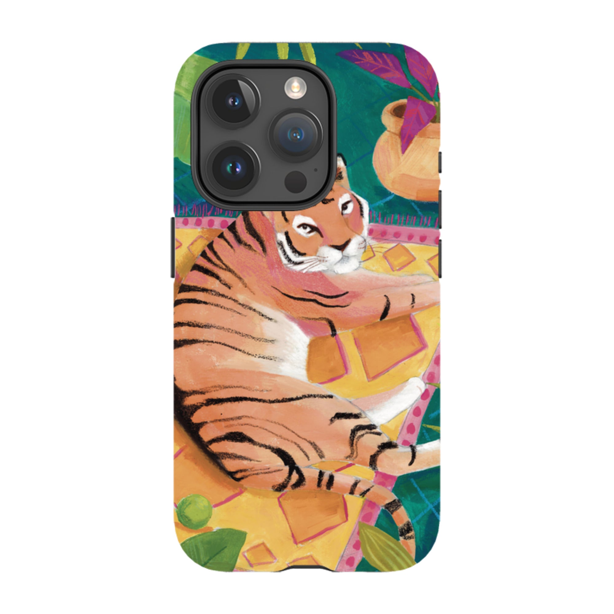 iPhone MagSafe Tough Case -  Tiger In Palms By Bex Parkin