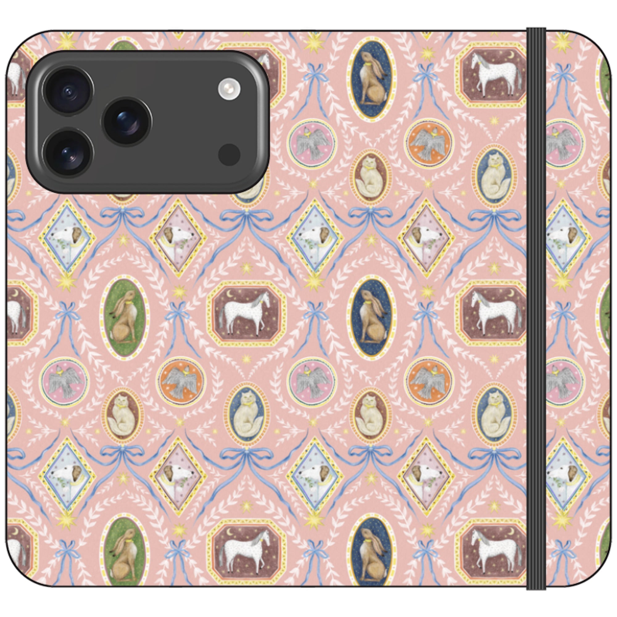 Charleston Peach Pink Wallet Case By Catherine Rowe