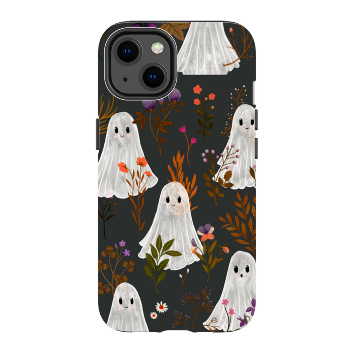 iPhone Tough Case - Ghost in the Garden - Charcoal By Katherine Quinn