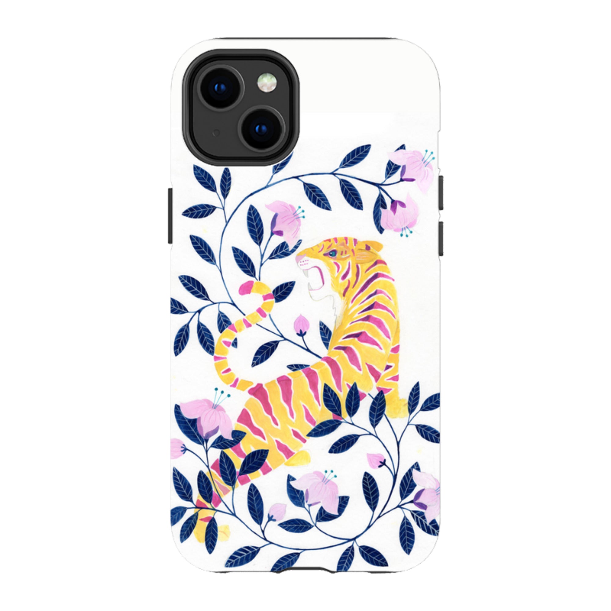 iPhone Tough Case - Yellow Tiger By Bex Parkin