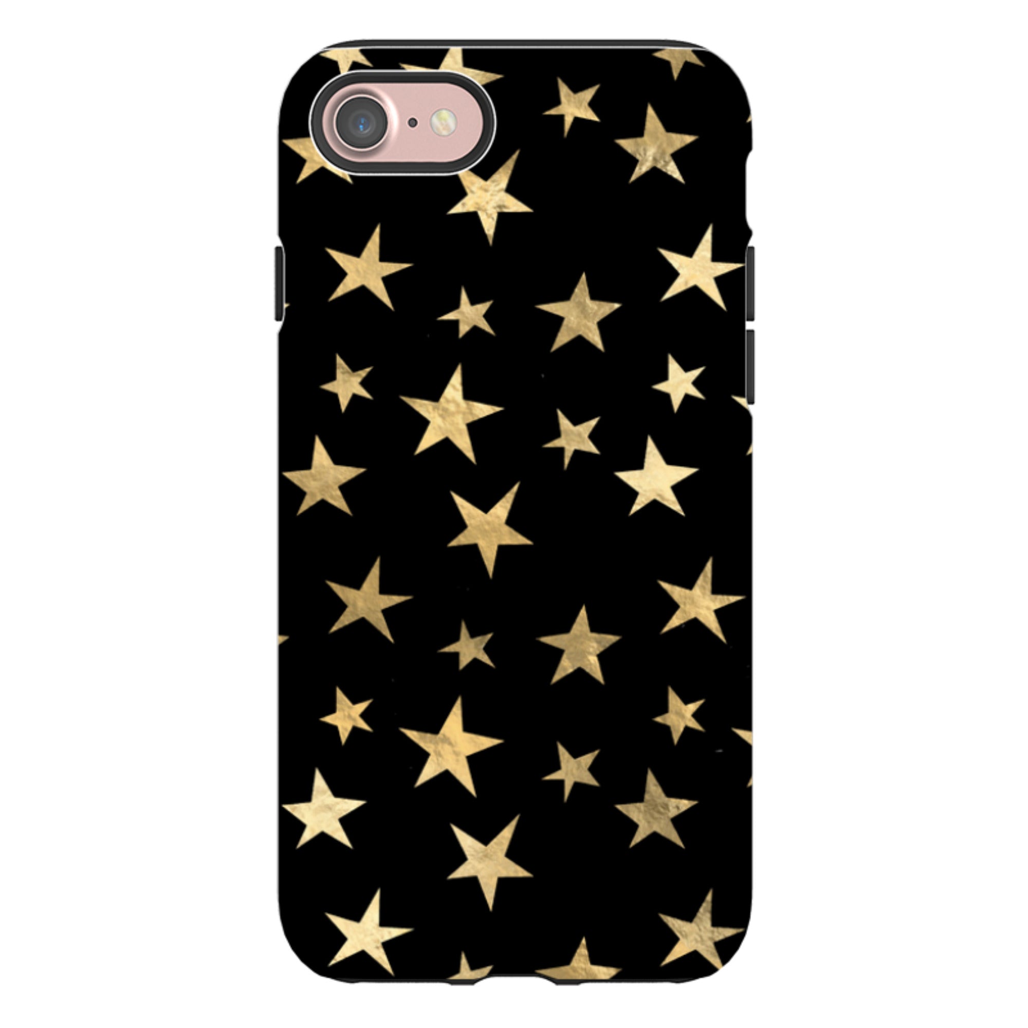 iPhone Tough Case - Black and Gold Stars