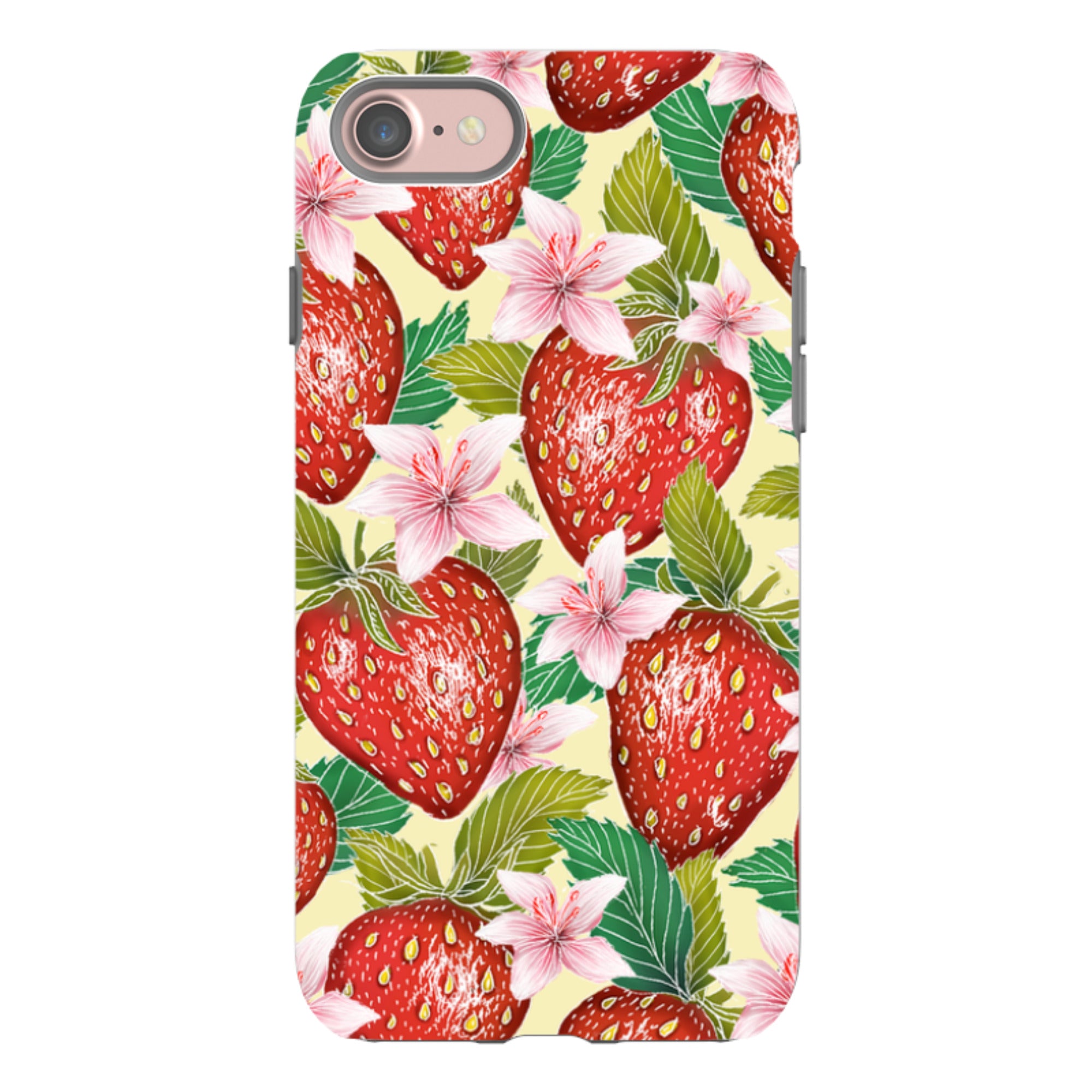 iPhone Tough Case - Yellow Strawberries By Catherine Rowe