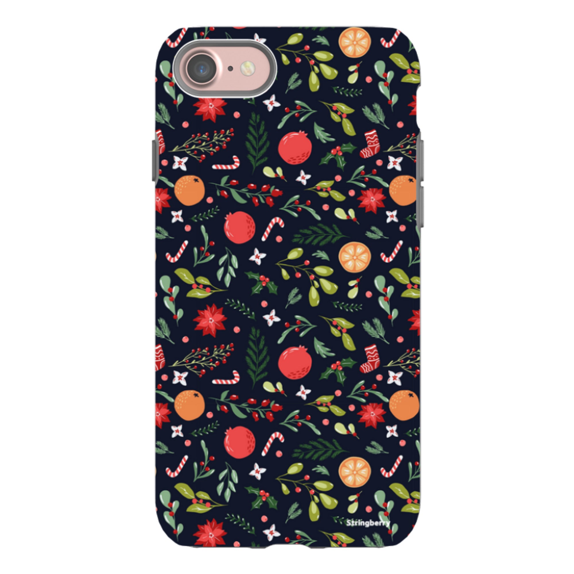 iPhone Tough Case - Oranges and Candy Canes II