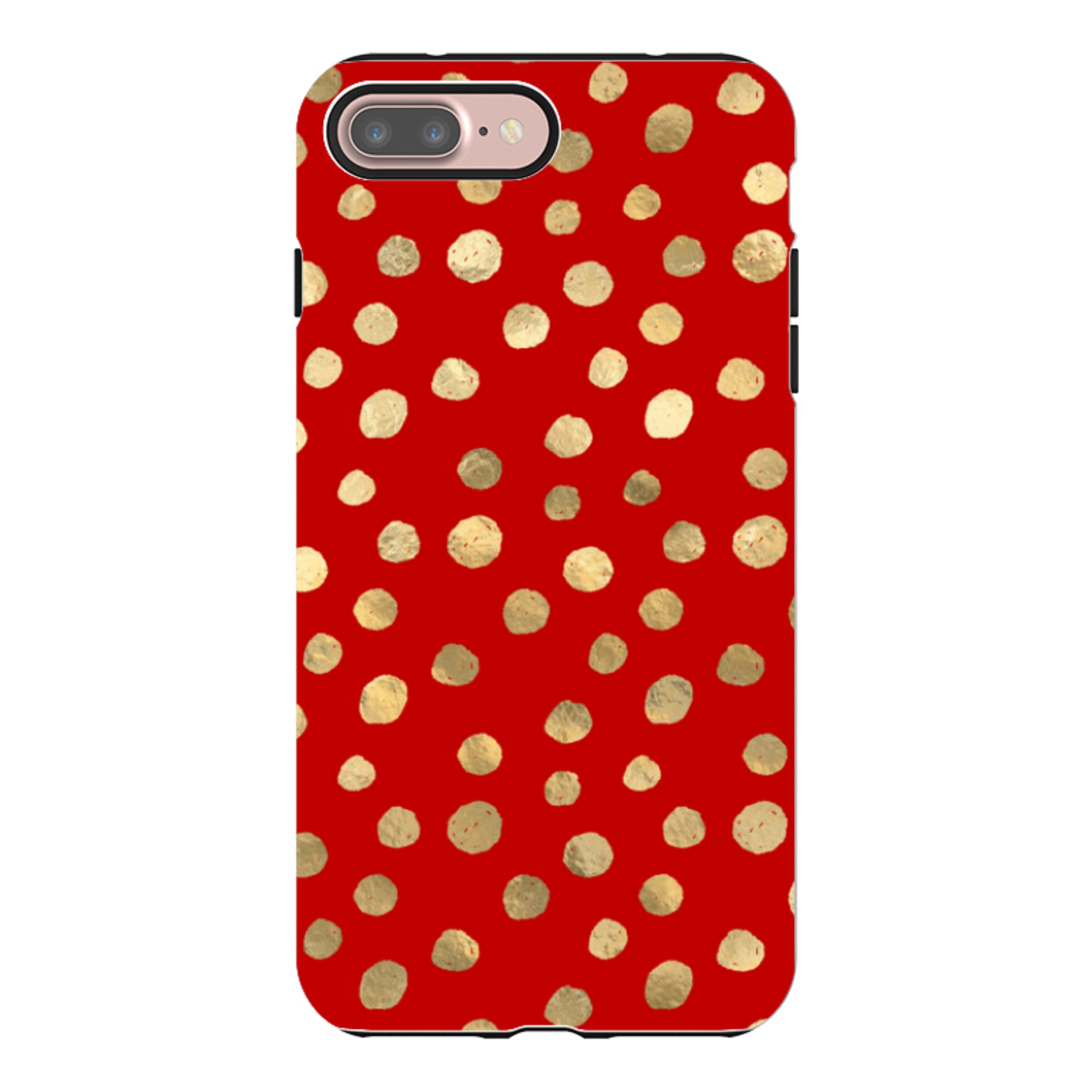 iPhone Tough Case - Burgundy and Gold Stars