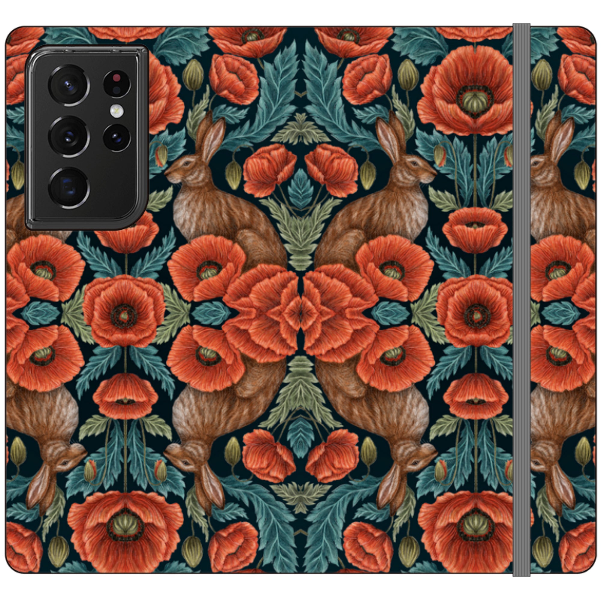 Poppy Red Wallet Case By Catherine Rowe