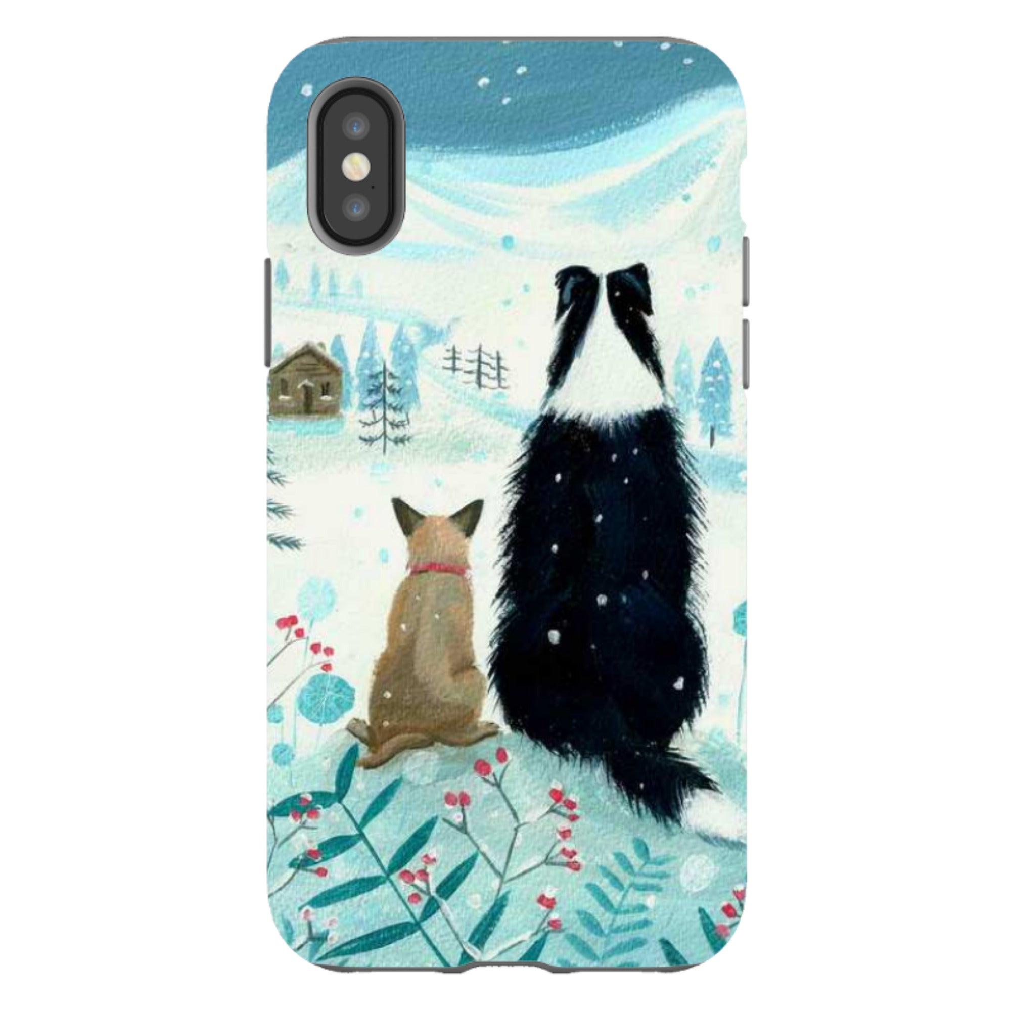 iPhone Tough Case - Dogs Xmas By Mary Stubberfield