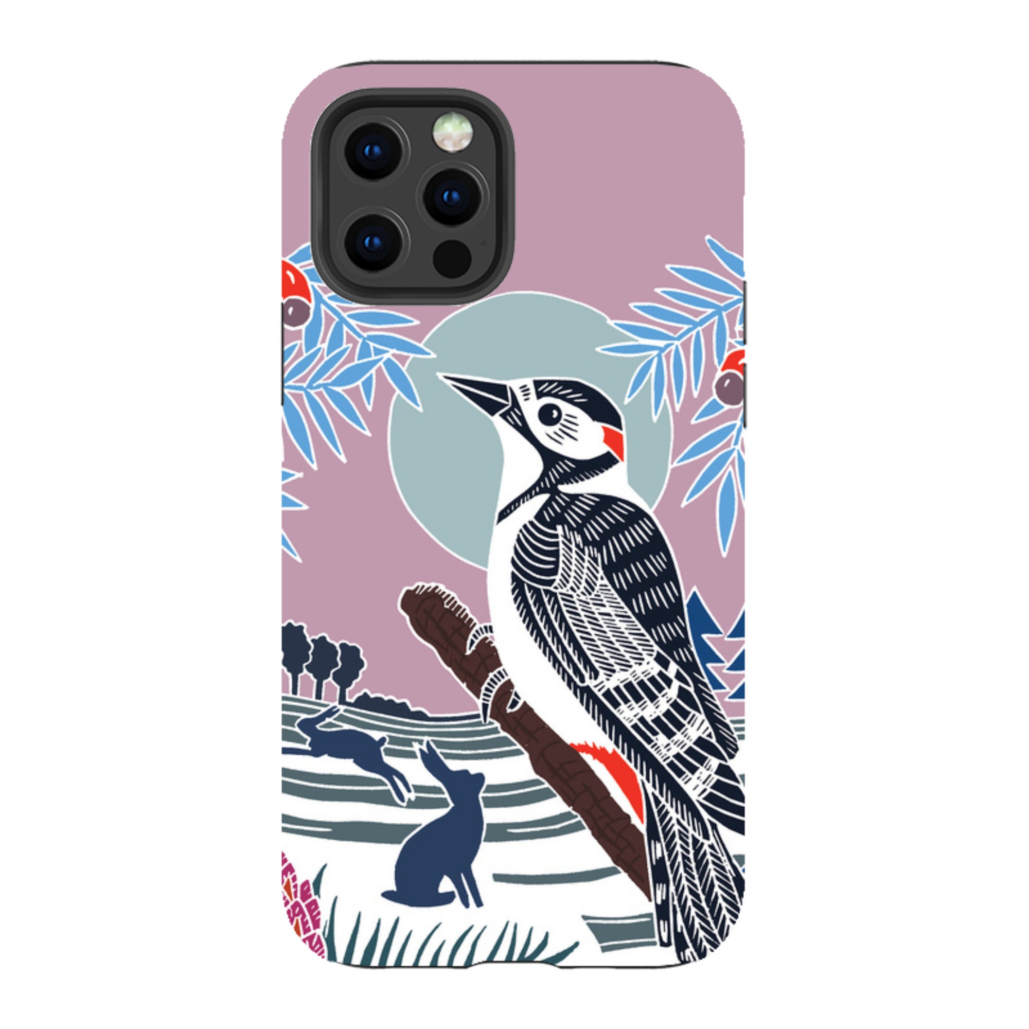 iPhone Tough Case - Woodpecker Pale By Kate Heiss