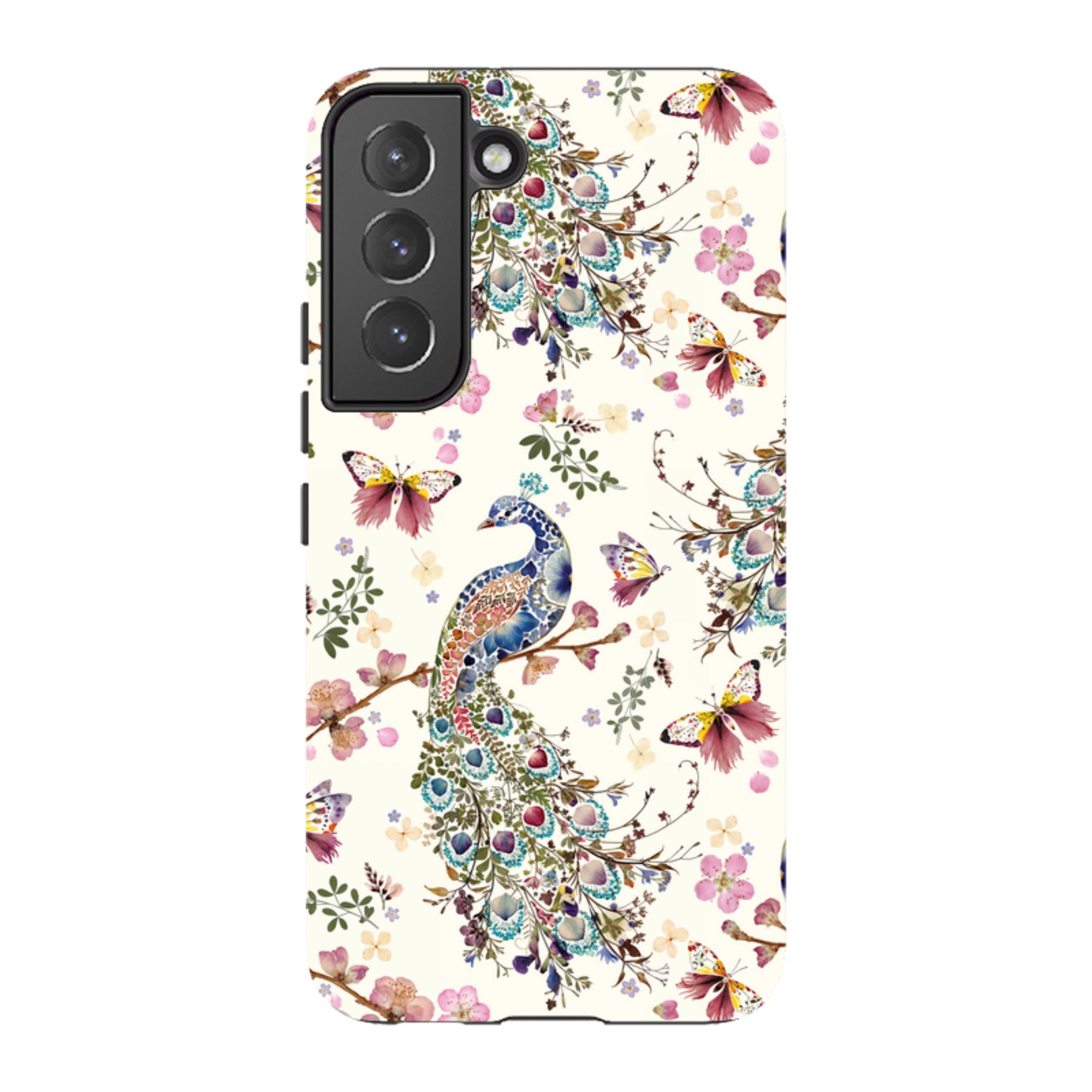 Samsung Tough Case - Peacock and Cherry Blossoms By Helen Ahpornsiri