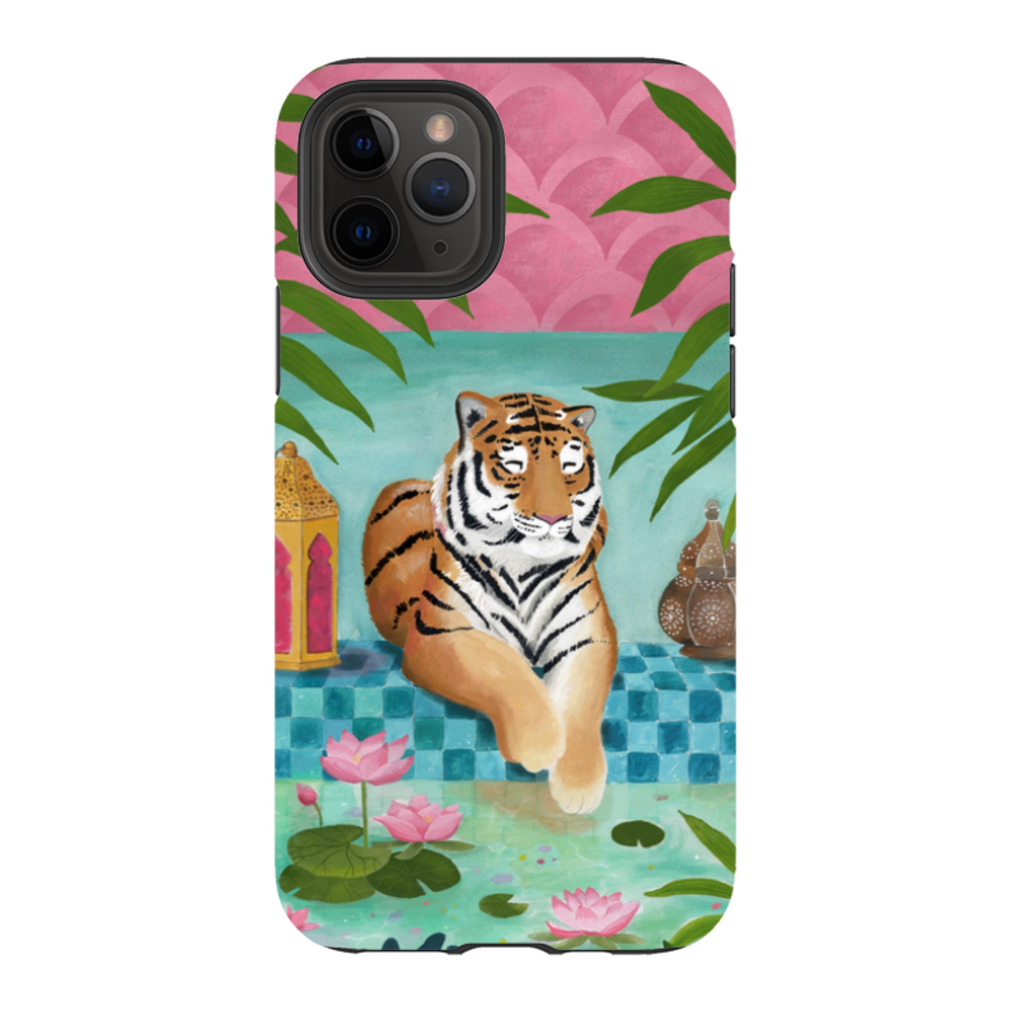 iPhone Tough Case - Lotus Tiger By Bex Parkin