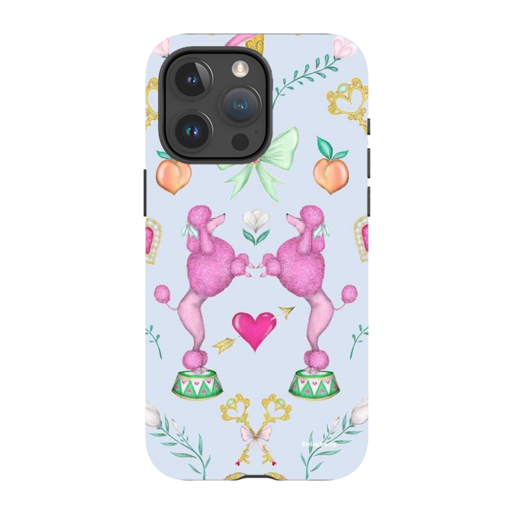 iPhone Tough Case - Pink Poodle Parlour Powder By Catherine Rowe