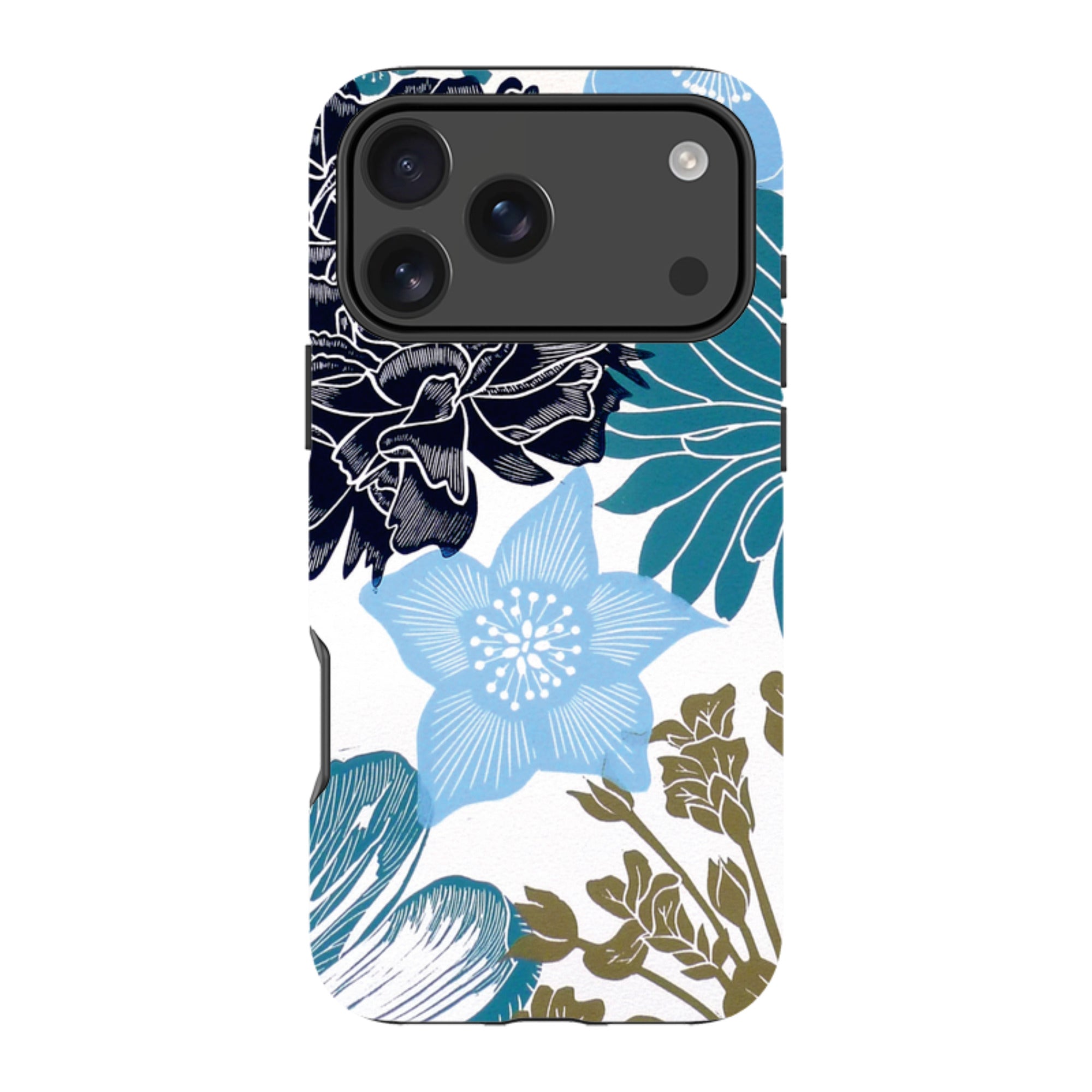 iPhone Tough Case - Cottage Garden Blue By Kate Heiss