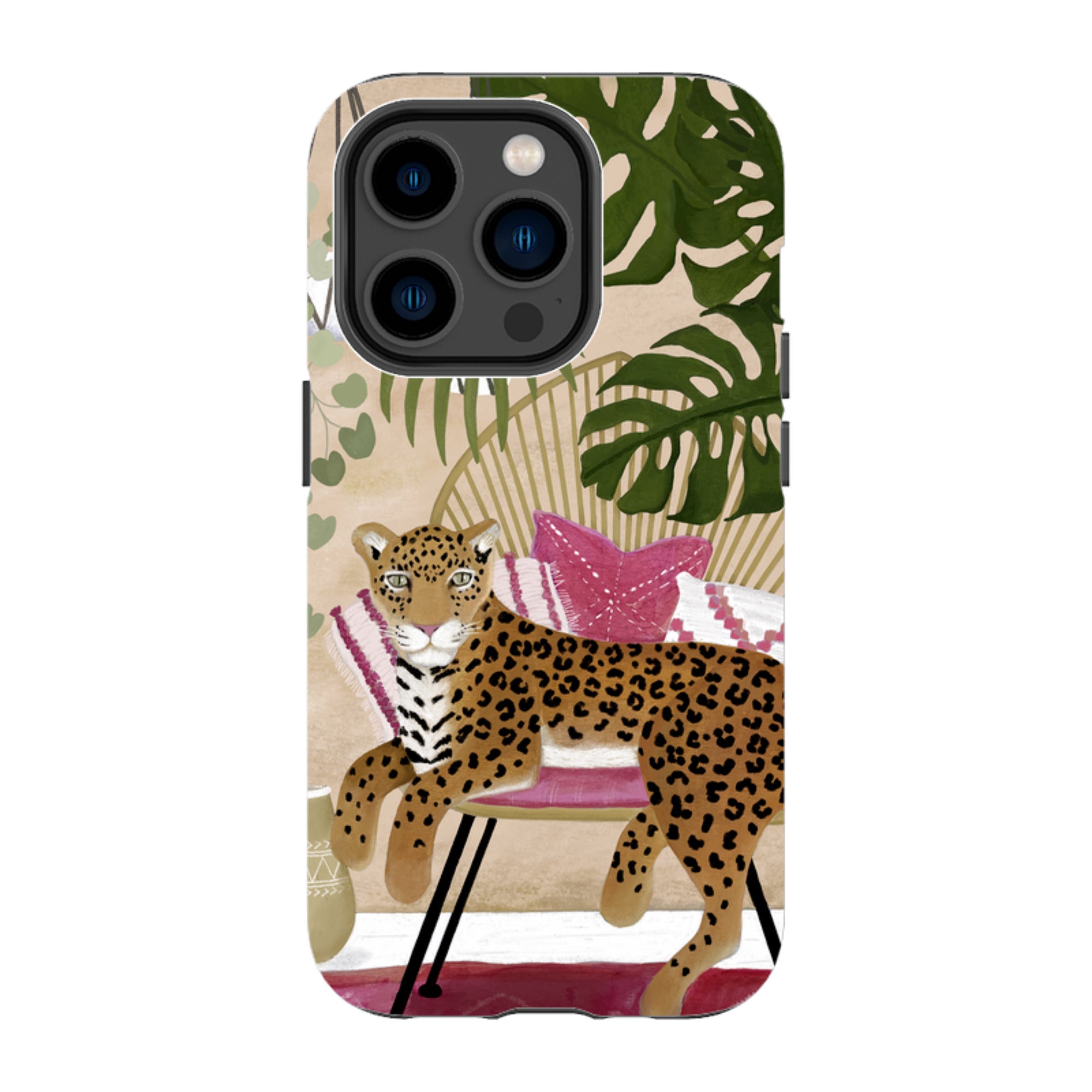iPhone Tough Case - Boho Leopard Cream By Bex Parkin