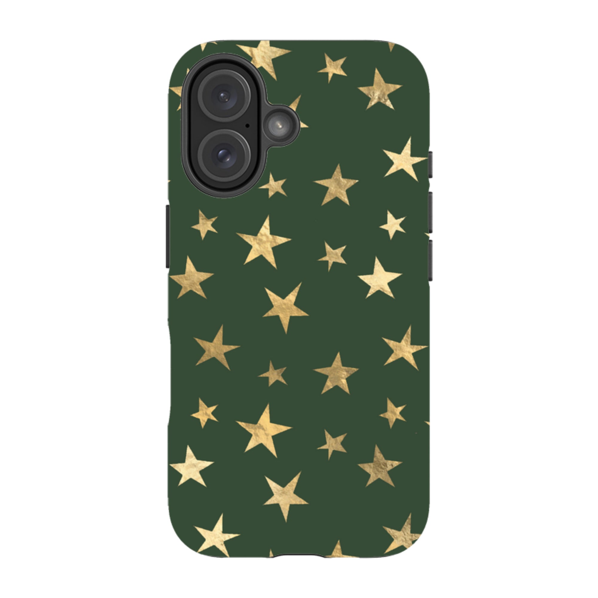iPhone Tough Case - Green and Gold Stars