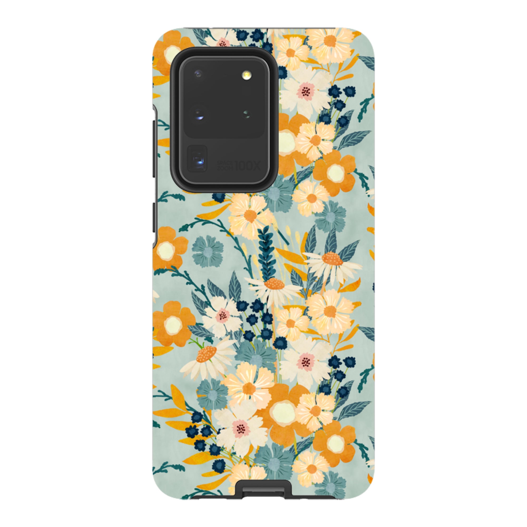 Samsung Tough Case - Yellow And Blue Floral By Katherine Quinn