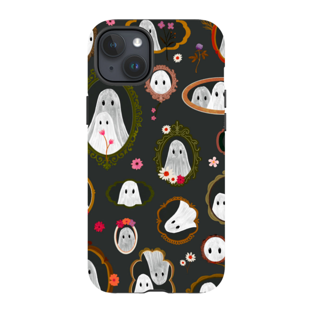 iPhone Tough Case - Framed Ghosts - Charcoal By Katherine Quinn