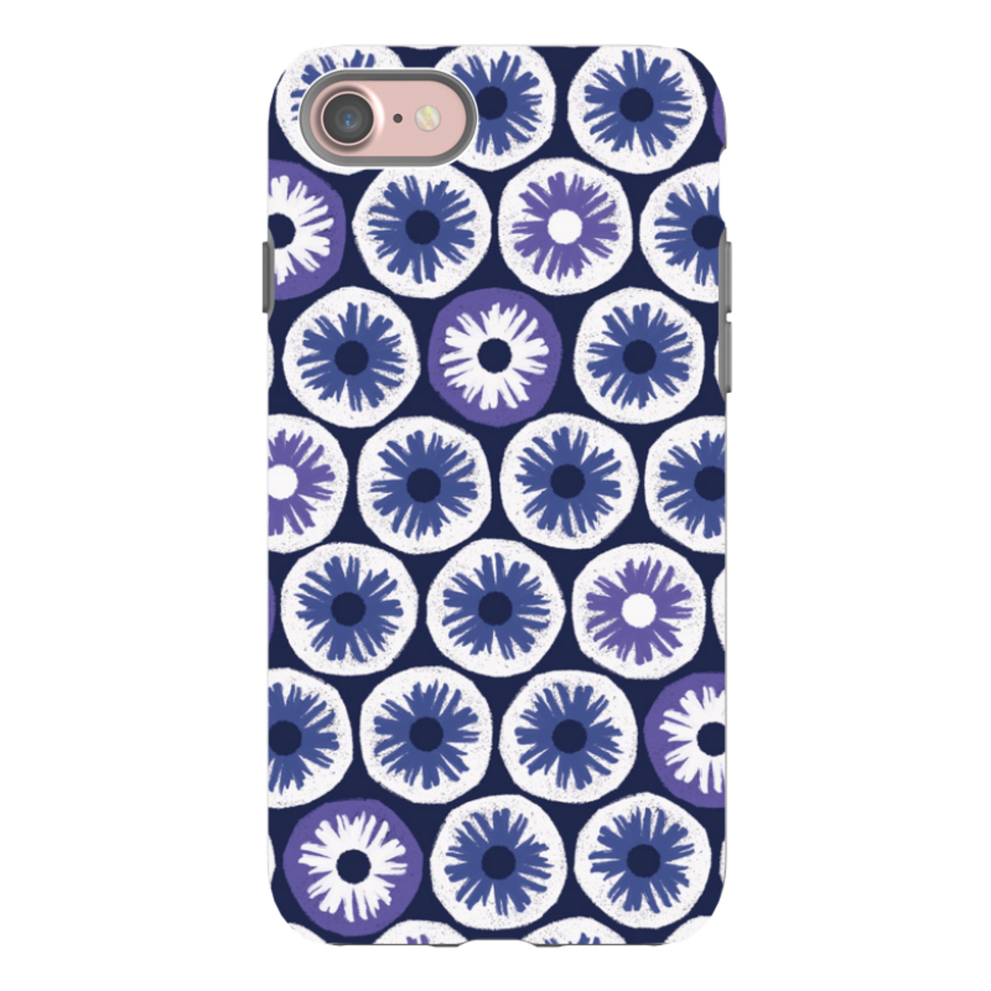 iPhone Tough Case - Penny Flowers Blue By Ali Brookes