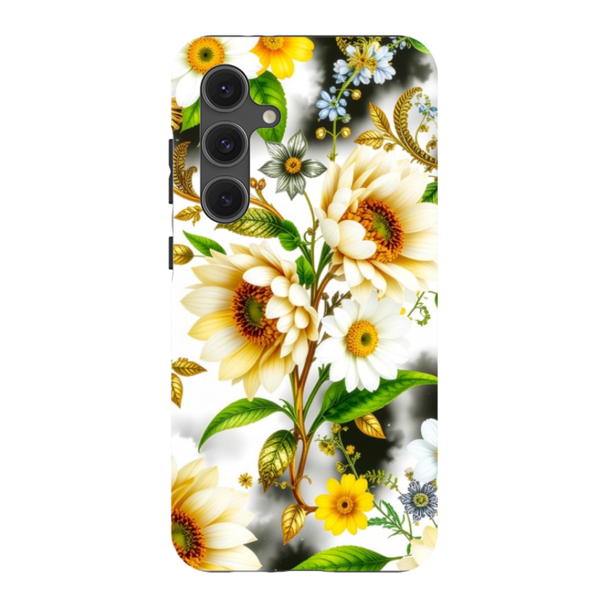 Samsung Tough  Case - Gold Flowers