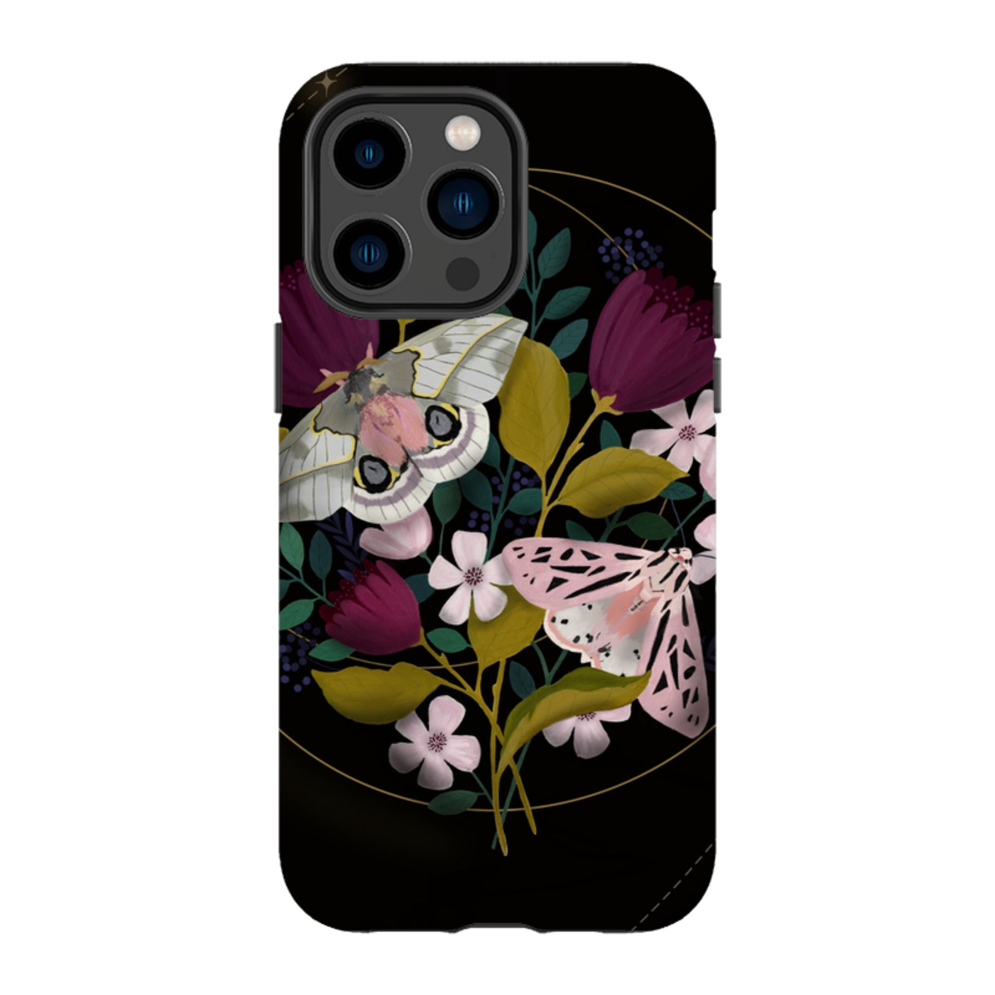 iPhone MagSafe Tough Case - Moon Moths By Bex Parkin