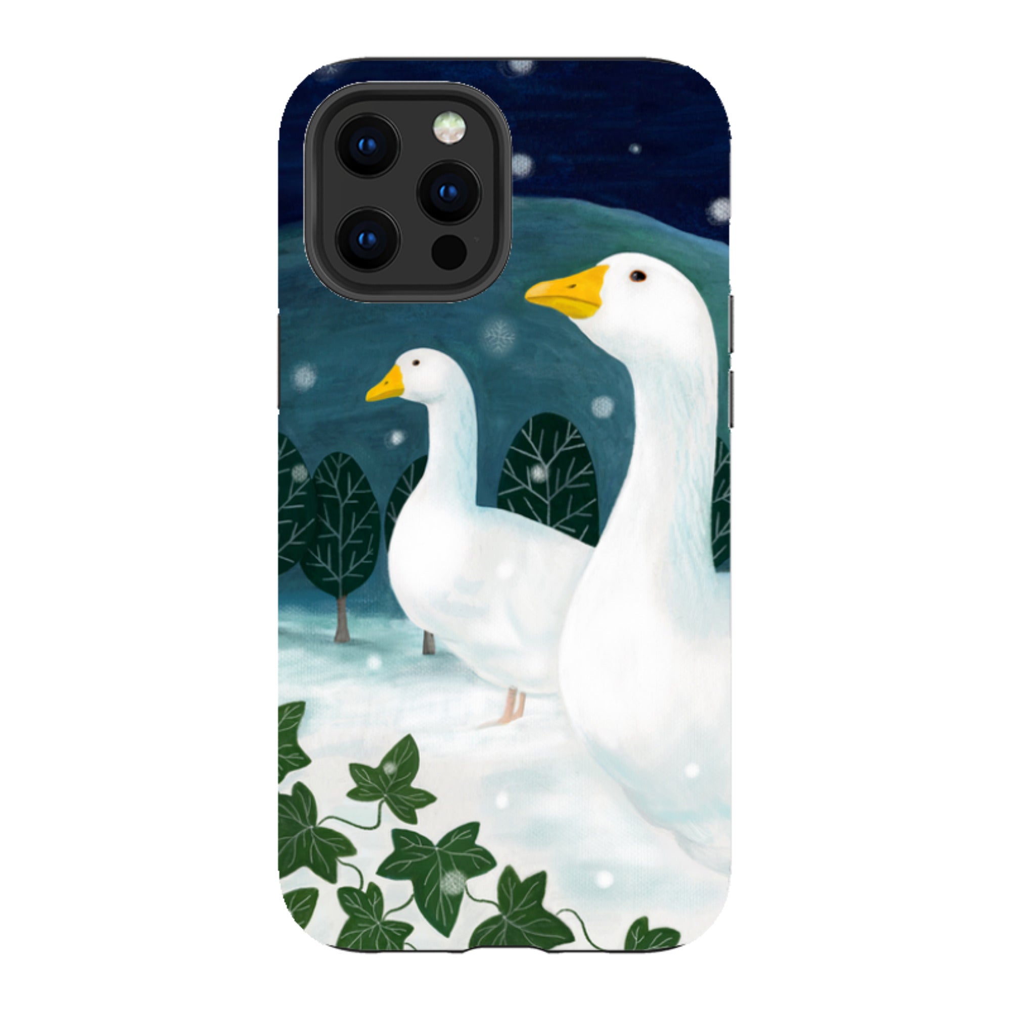 iPhone Tough Case - Winter Geese By Bex Parkin