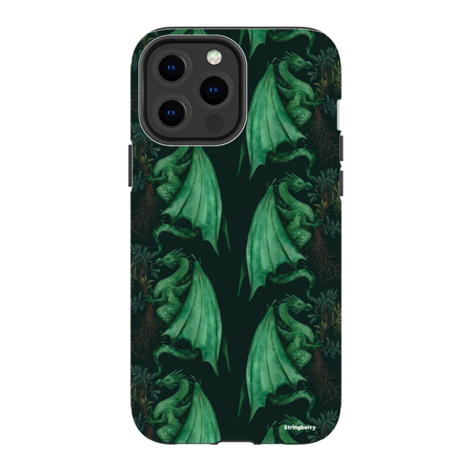 iPhone Tough Case - Arbor Dragon Pattern By Anna Stead
