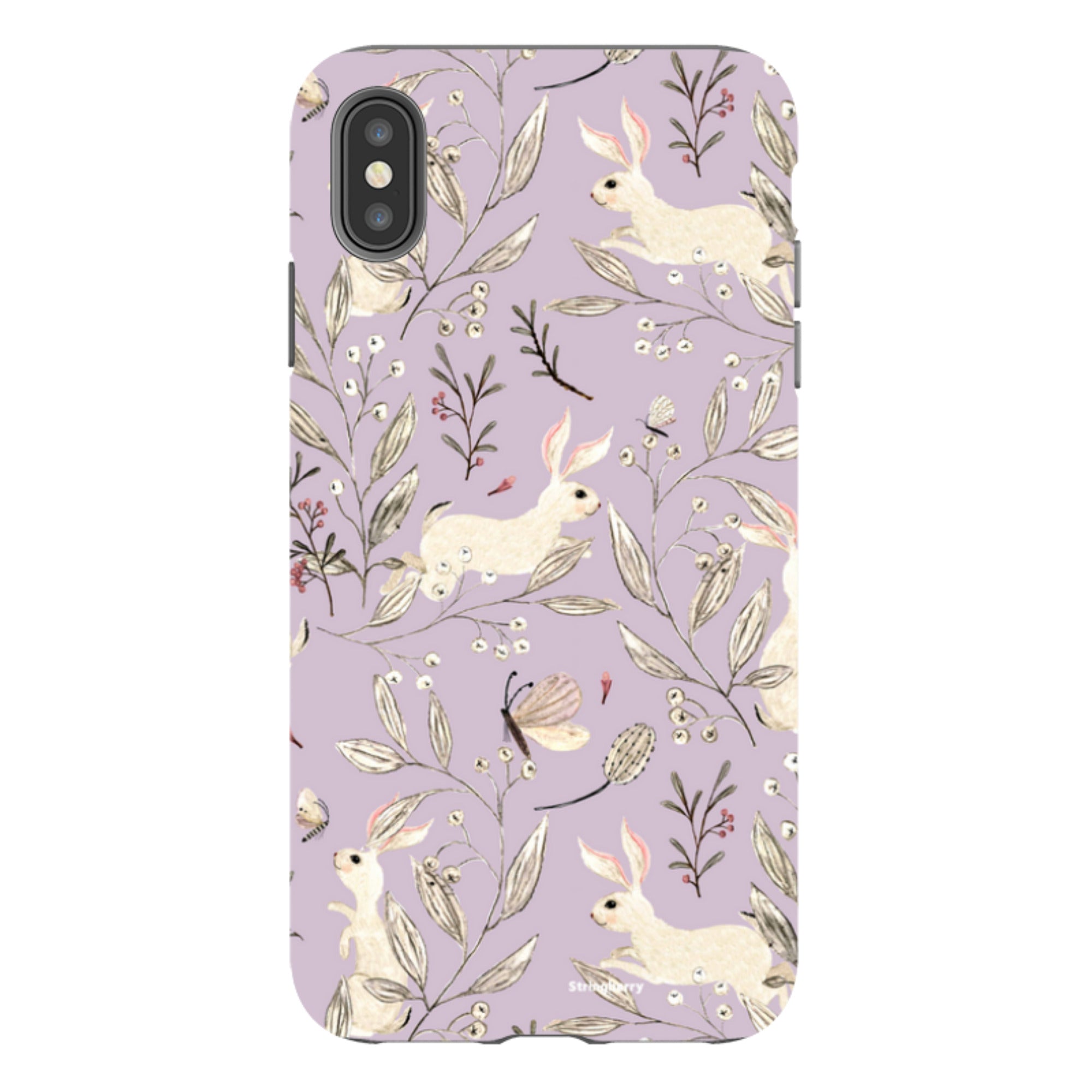 iPhone Tough Case - Bunnies Mauve By Katherine Quinn