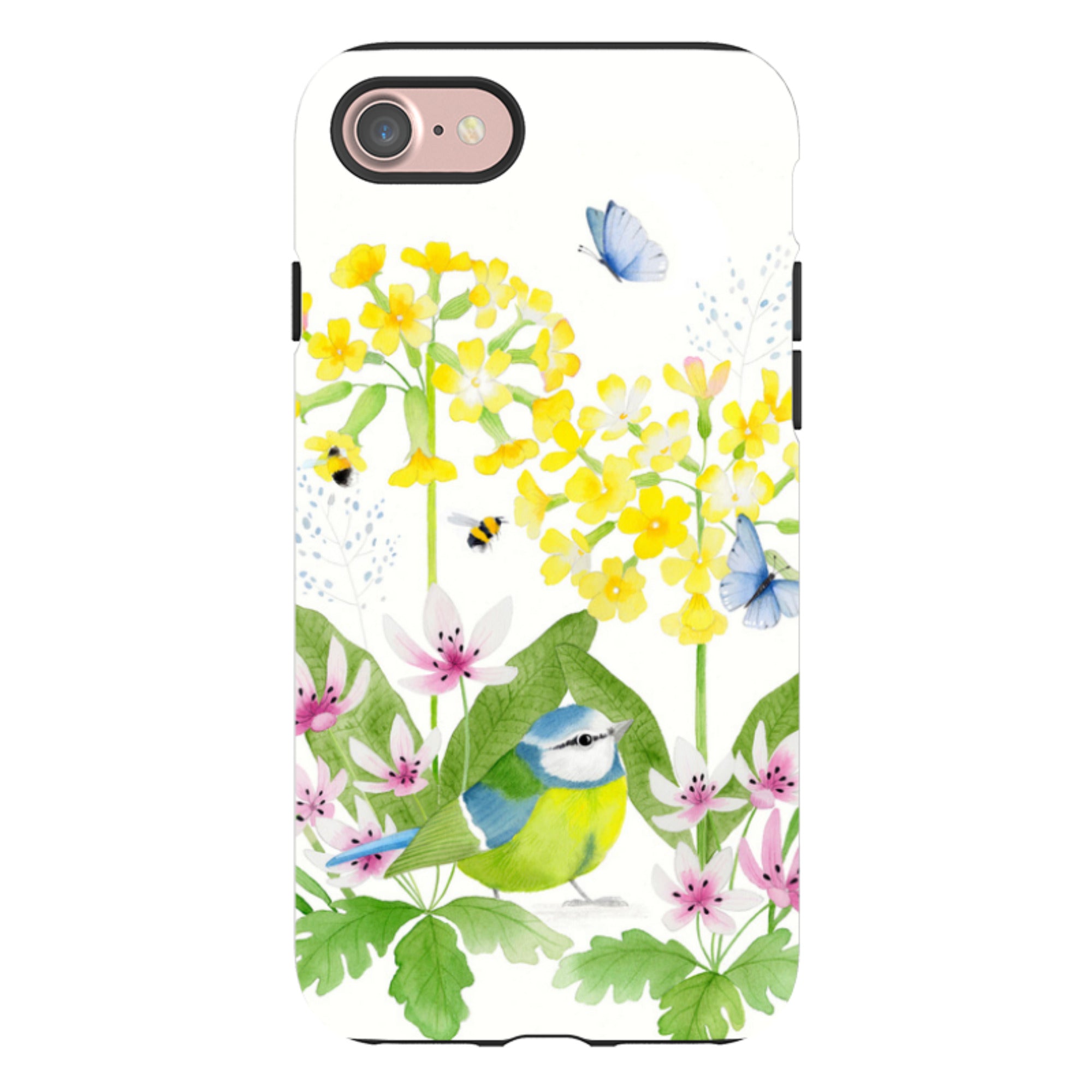 iPhone Tough Case - Blue Tit Garden By Bex Parkin