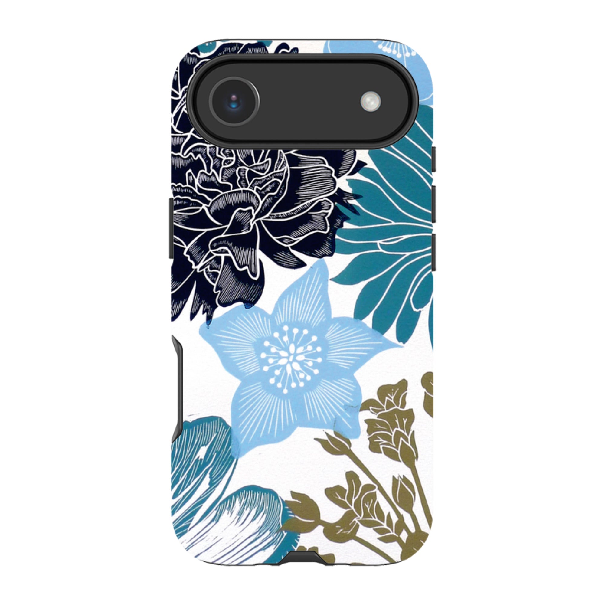 iPhone Tough Case - Cottage Garden Blue By Kate Heiss