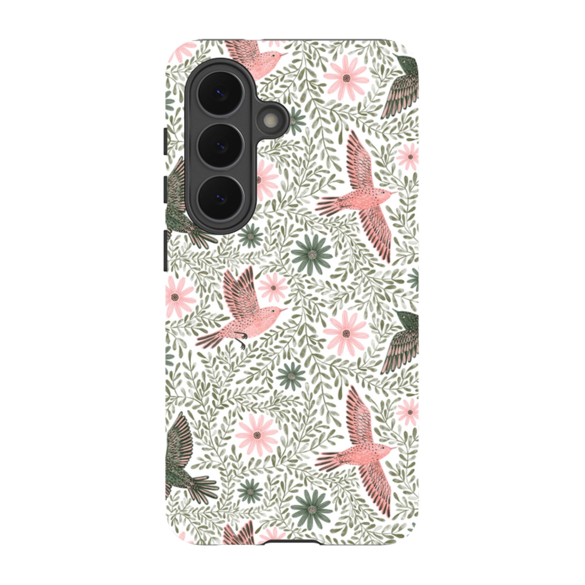 Samsung Tough Case - Bird Pattern Green By Lee Foster Wilson