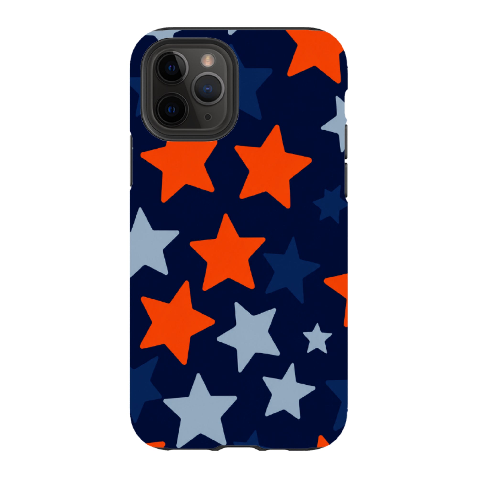 iPhone Tough Case - Navy Blue & Orange Star