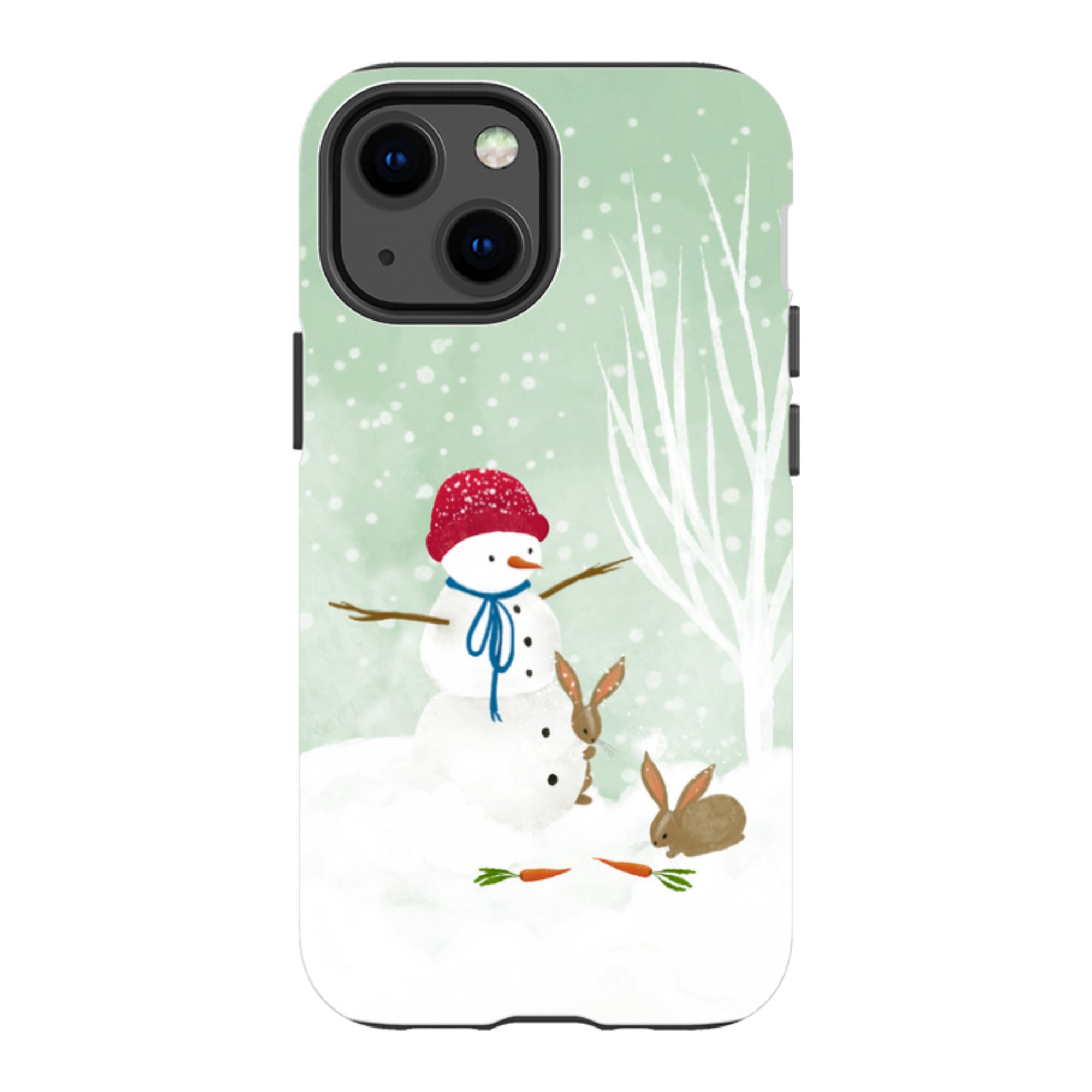 iPhone Tough Case - Snowman By Katherine Quinn