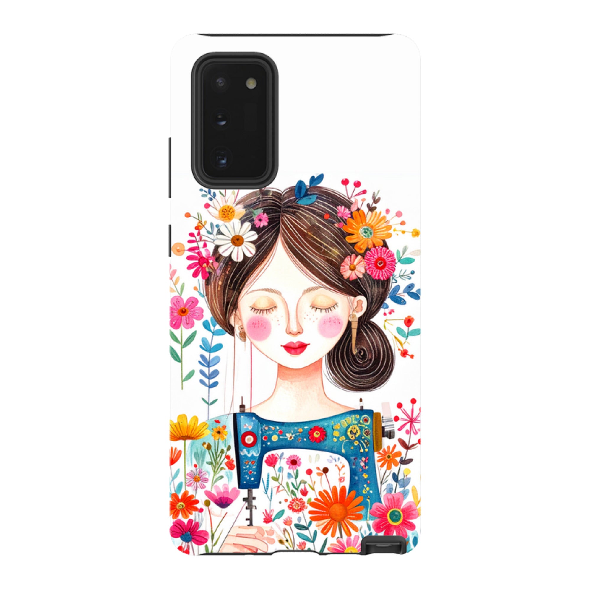 Samsung Tough  Case - Floral Sewing Lady