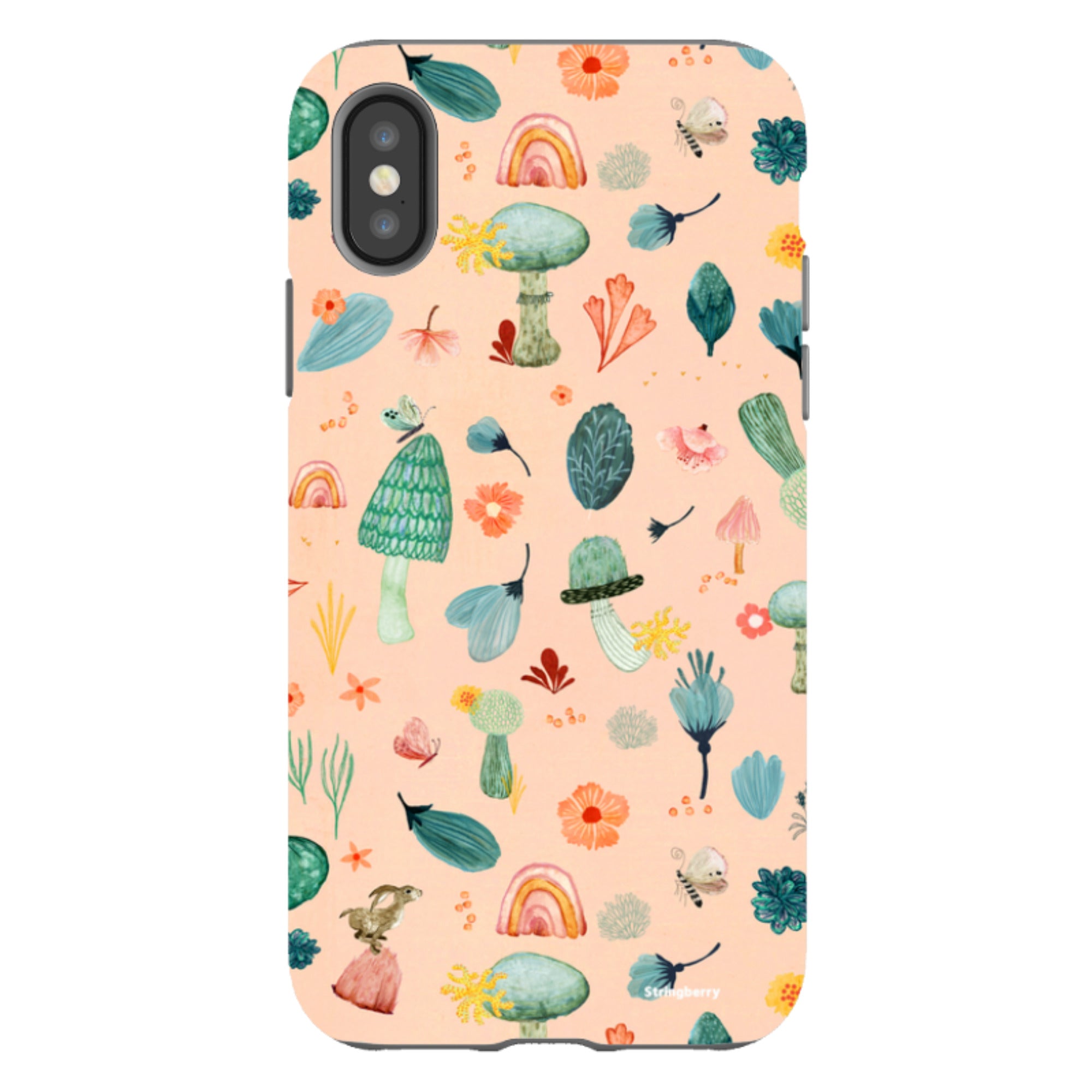 iPhone Tough Case - Mushroom World Pink By Katherine Quinn