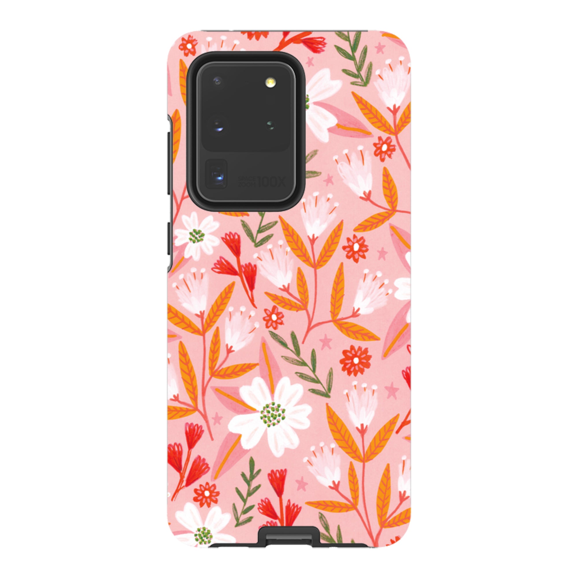 Samsung Tough Case - Pink And Orange Florals By Lee Foster Wilson