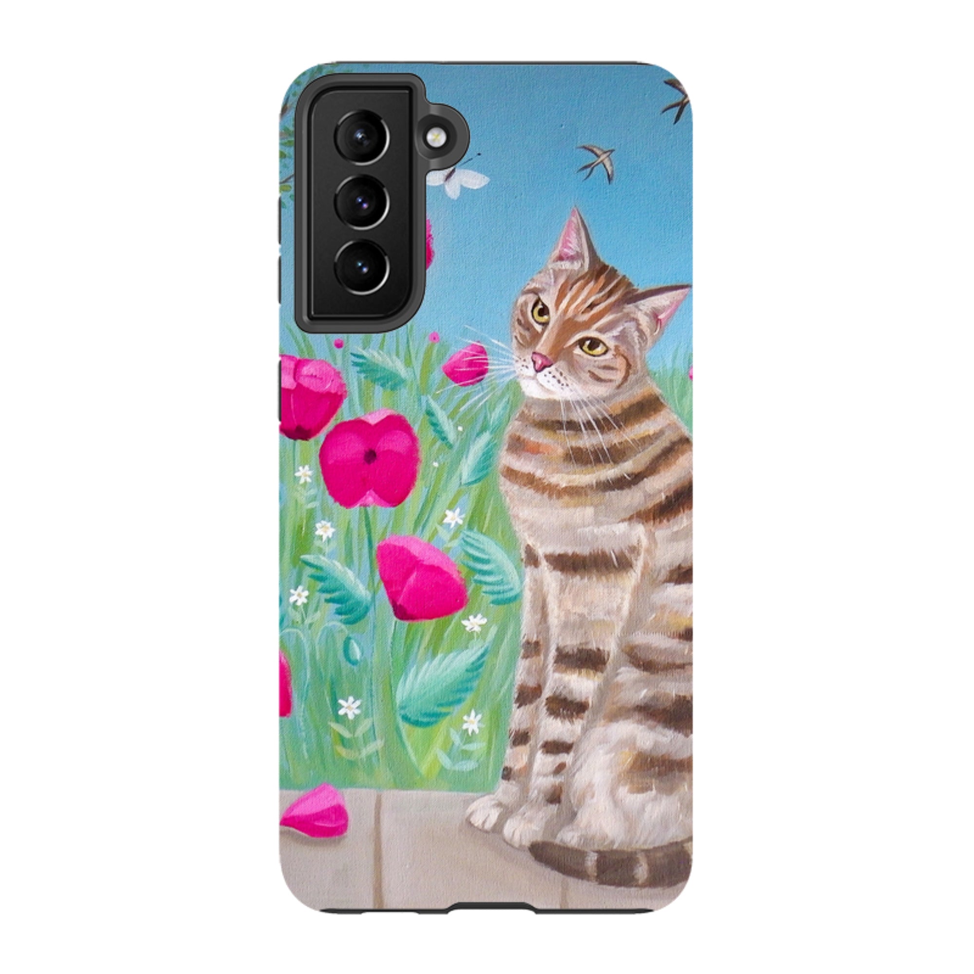 Samsung Tough Case - Cat Floral By Mary Stubberfield